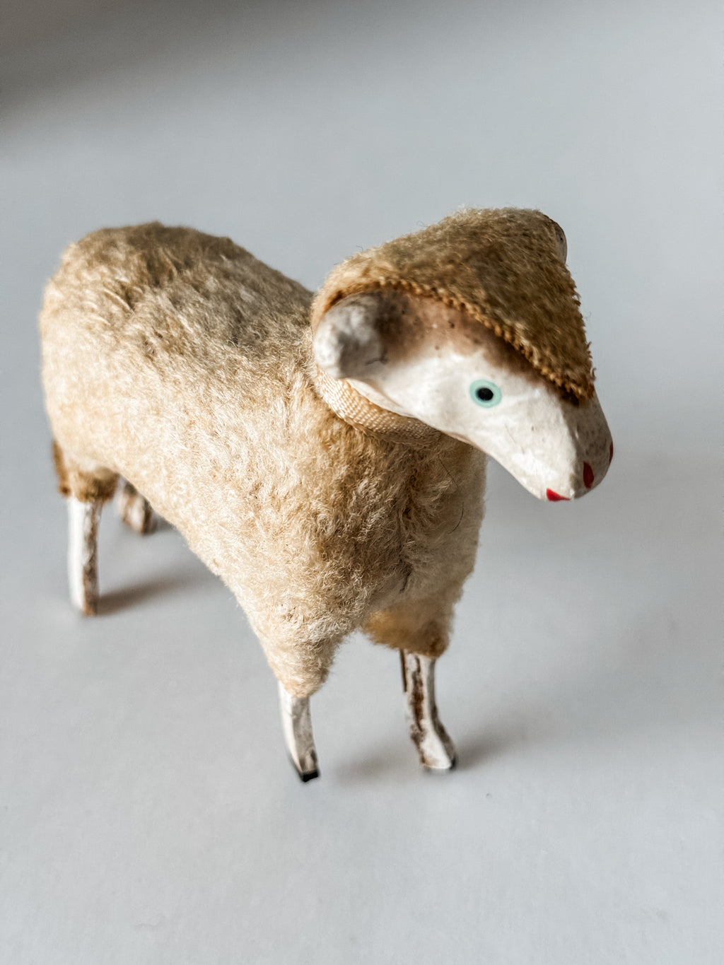 Large Antique Putz Sheep