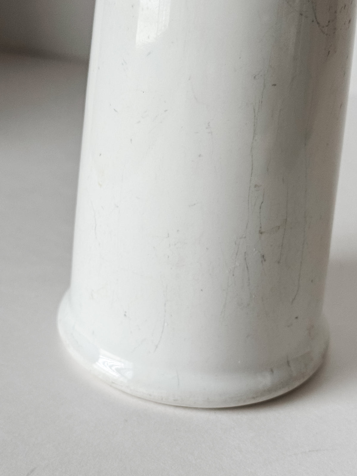 Chunky Vintage White Shaker With Metal Top