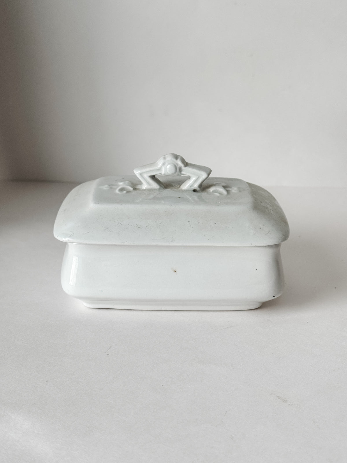 Antique English Ironstone Three Piece Soap Dish With Insert