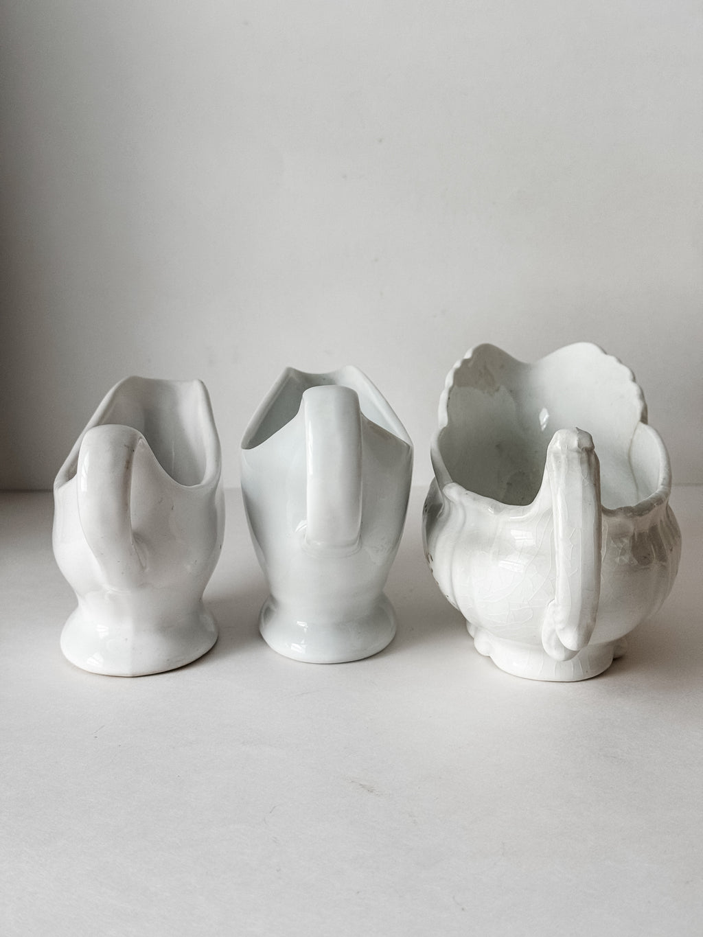 Instant Collection Of Three Vintage Gravy Boats