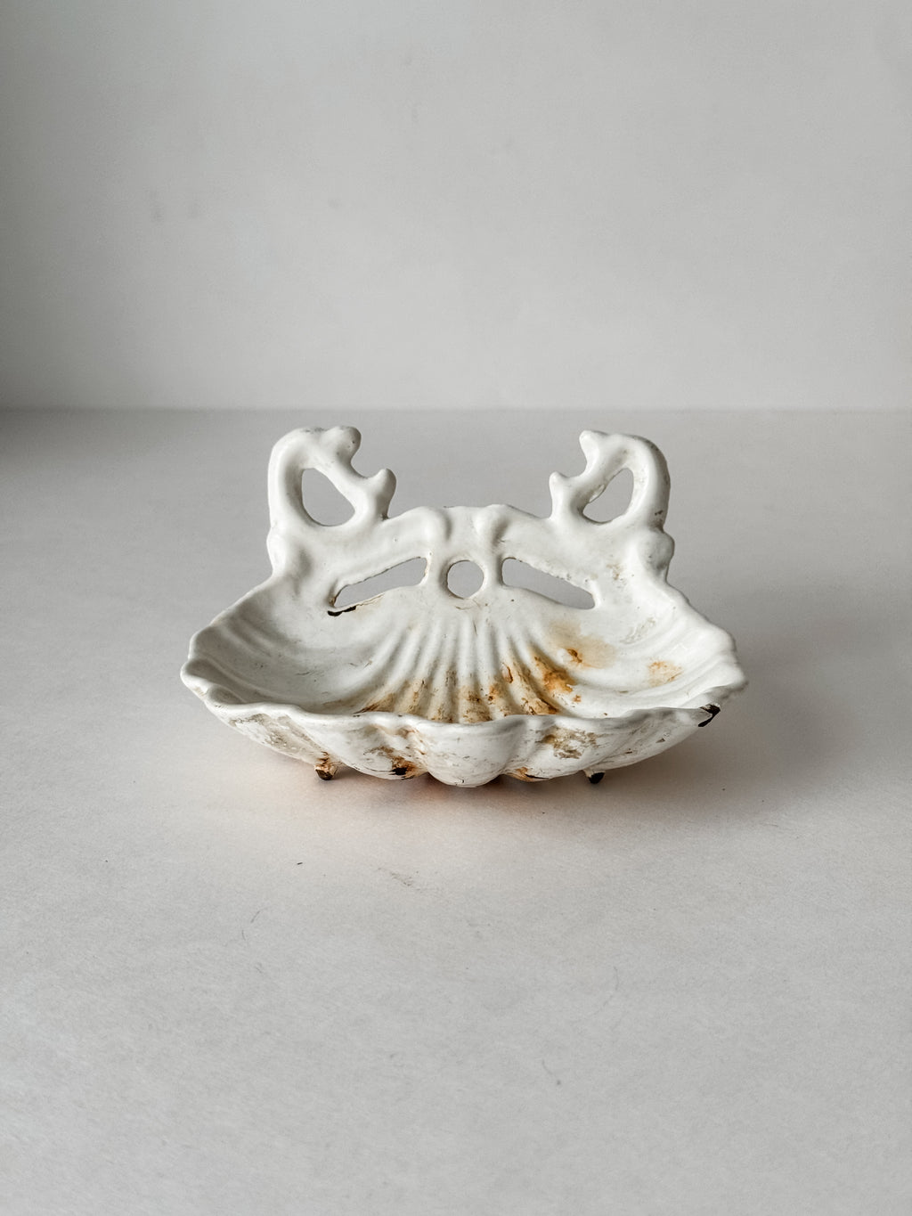 Antique French Cast Iron Soap Dish
