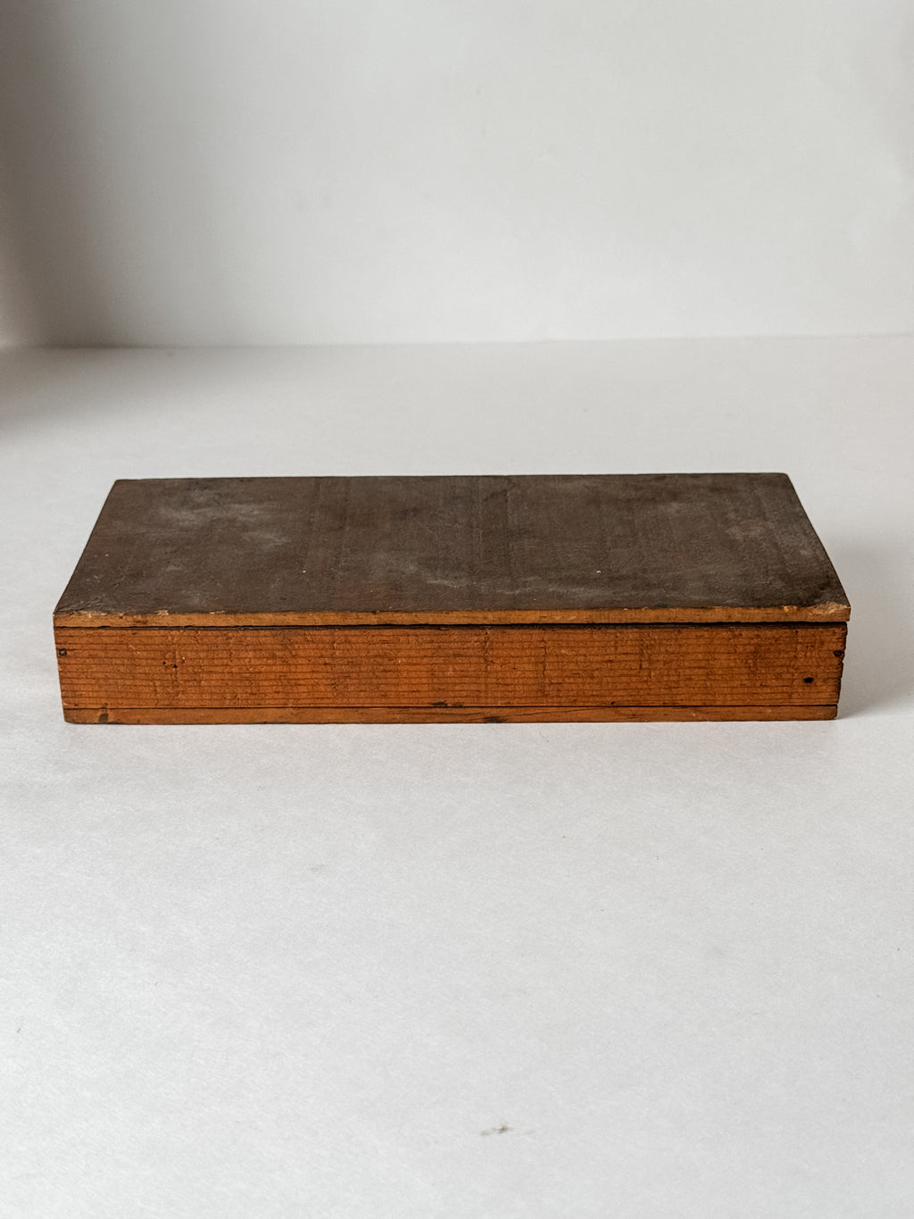 Early 1900s Primitive Set Of Wood Stamps In Wood Box