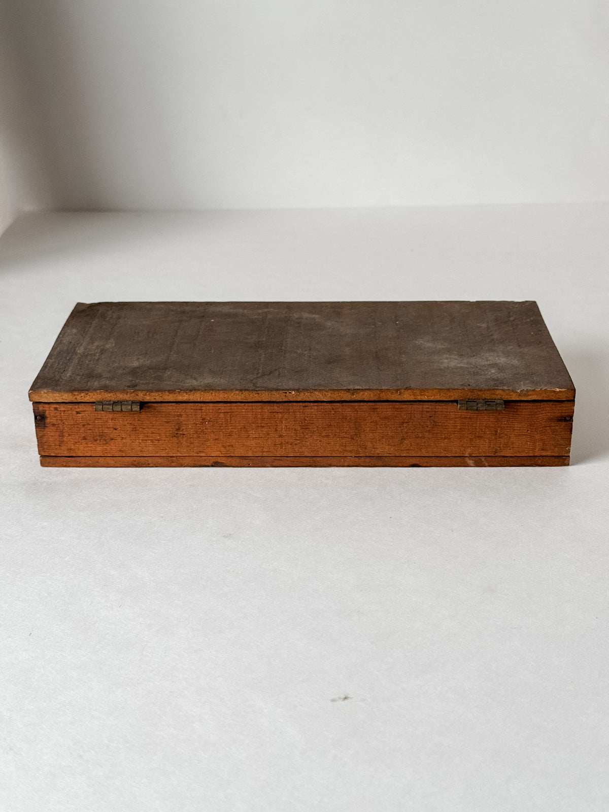 Early 1900s Primitive Set Of Wood Stamps In Wood Box