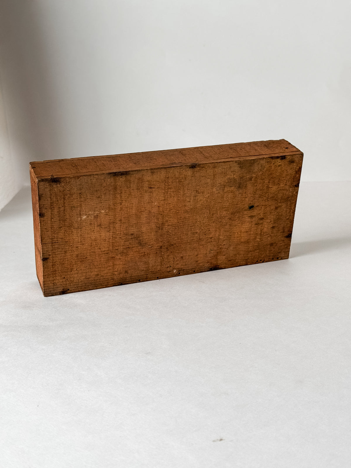 Early 1900s Primitive Set Of Wood Stamps In Wood Box