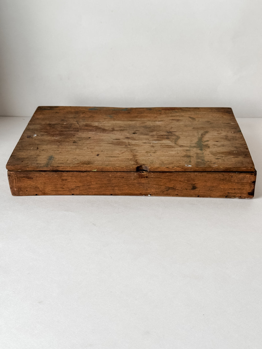 Vintage Parisian Wood Art Box With Contents