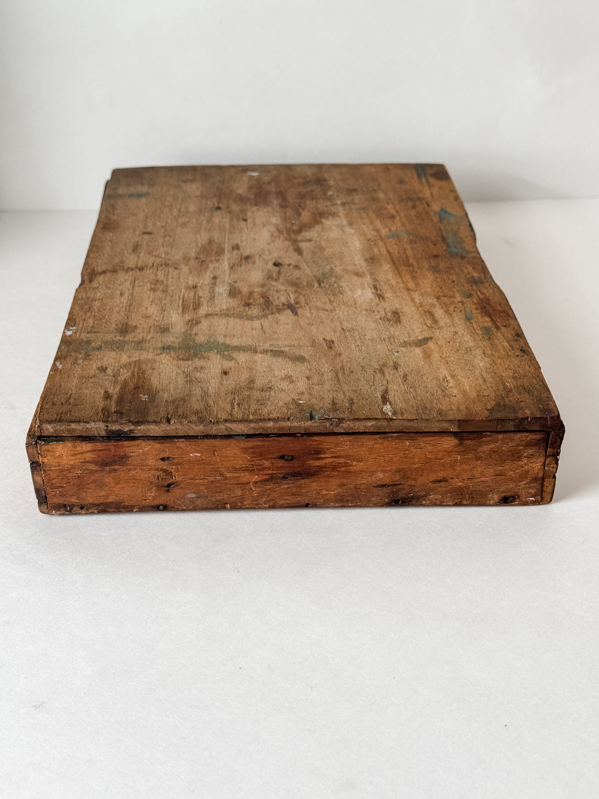 Vintage Parisian Wood Art Box With Contents