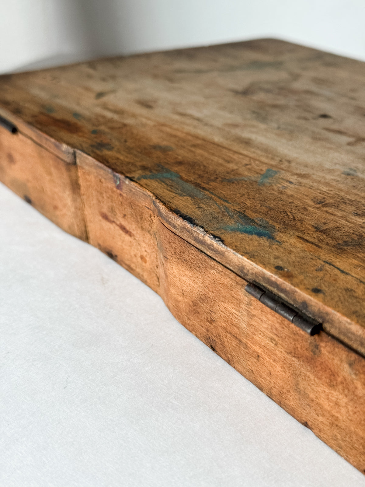 Vintage Parisian Wood Art Box With Contents