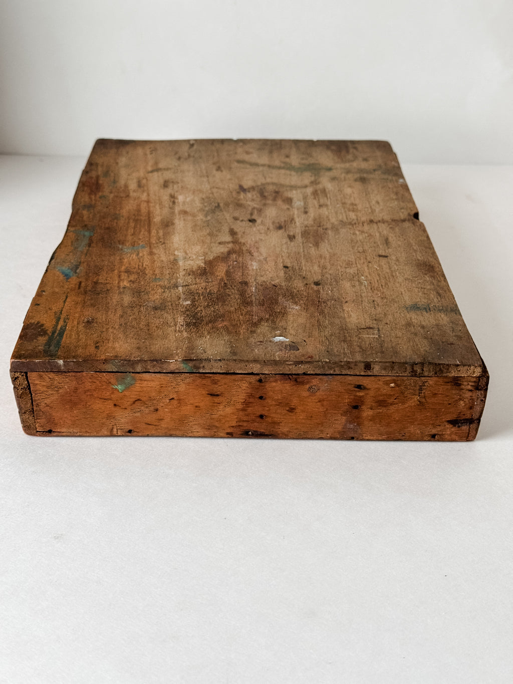 Vintage Parisian Wood Art Box With Contents