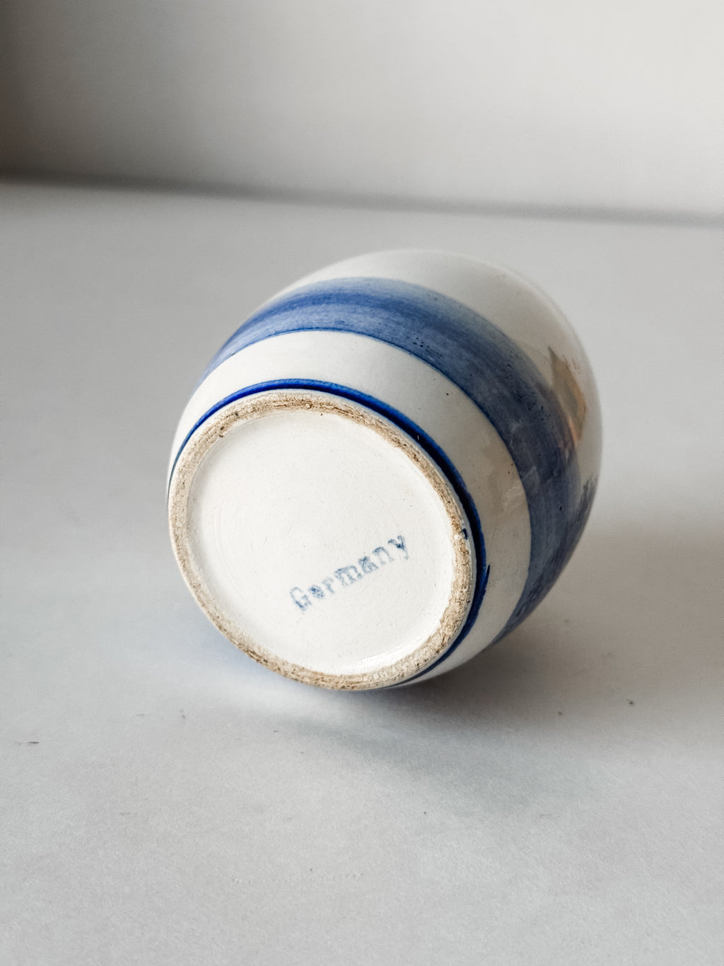 Vintage German Blue And White Allspice Jar