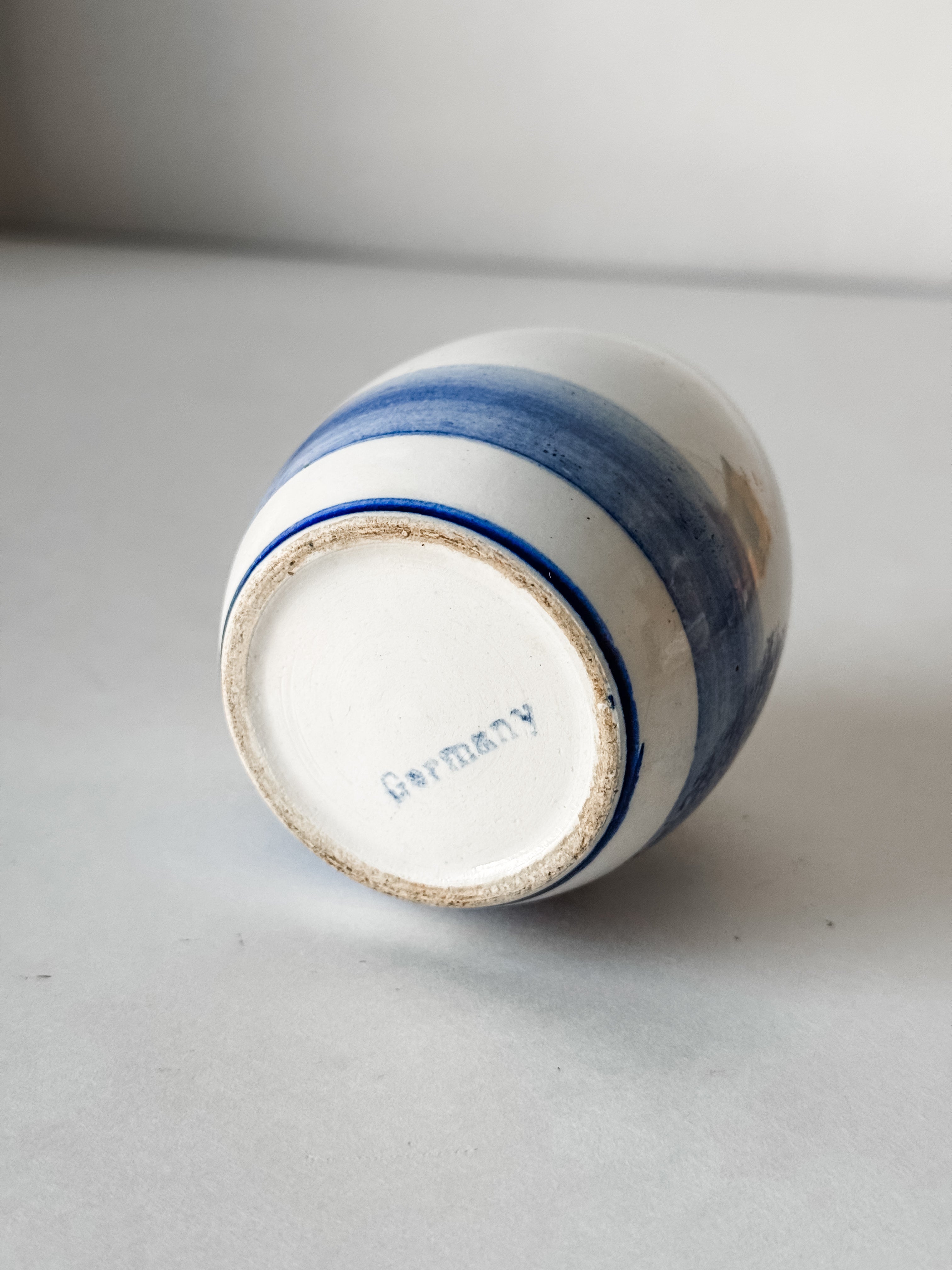 Vintage German Blue And White Allspice Jar