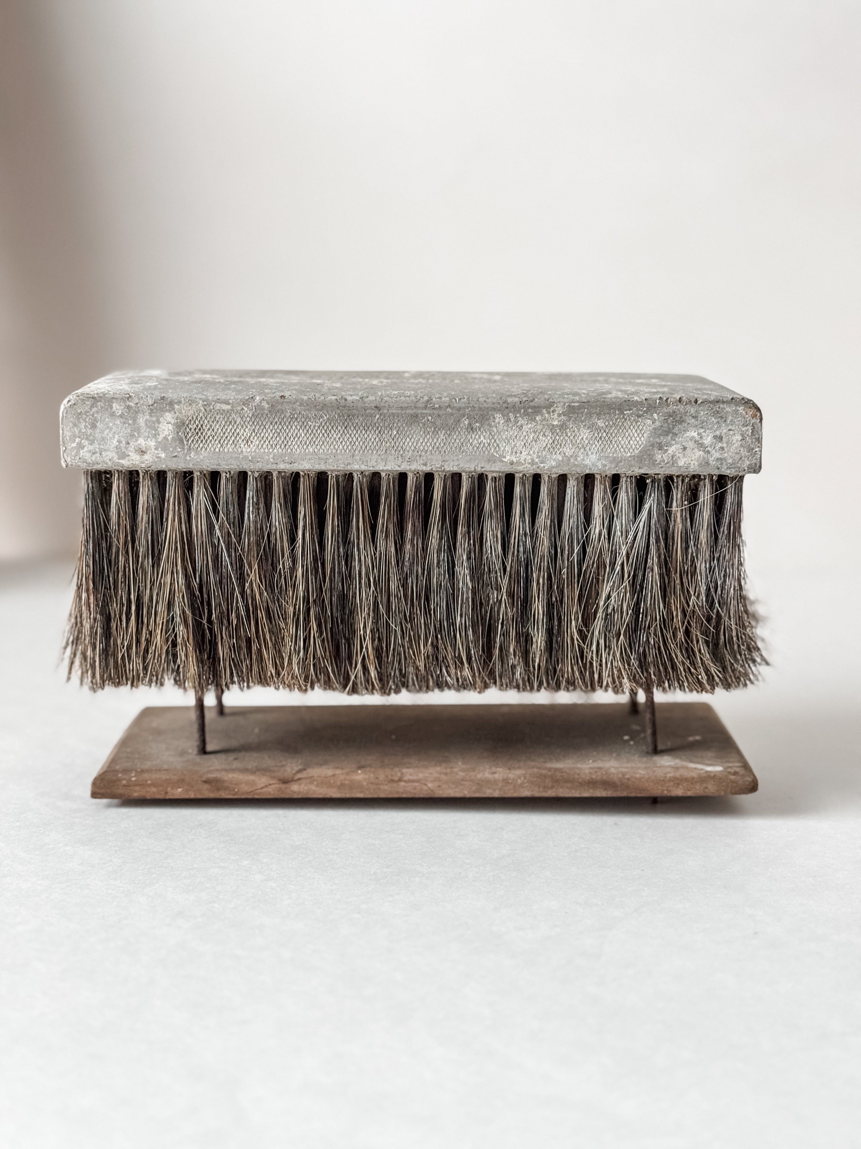 1960s Wall Finishing Brush On Wood Stand