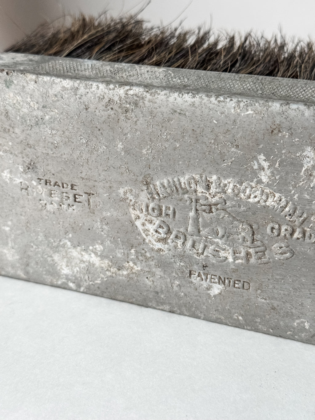 1960s Wall Finishing Brush On Wood Stand