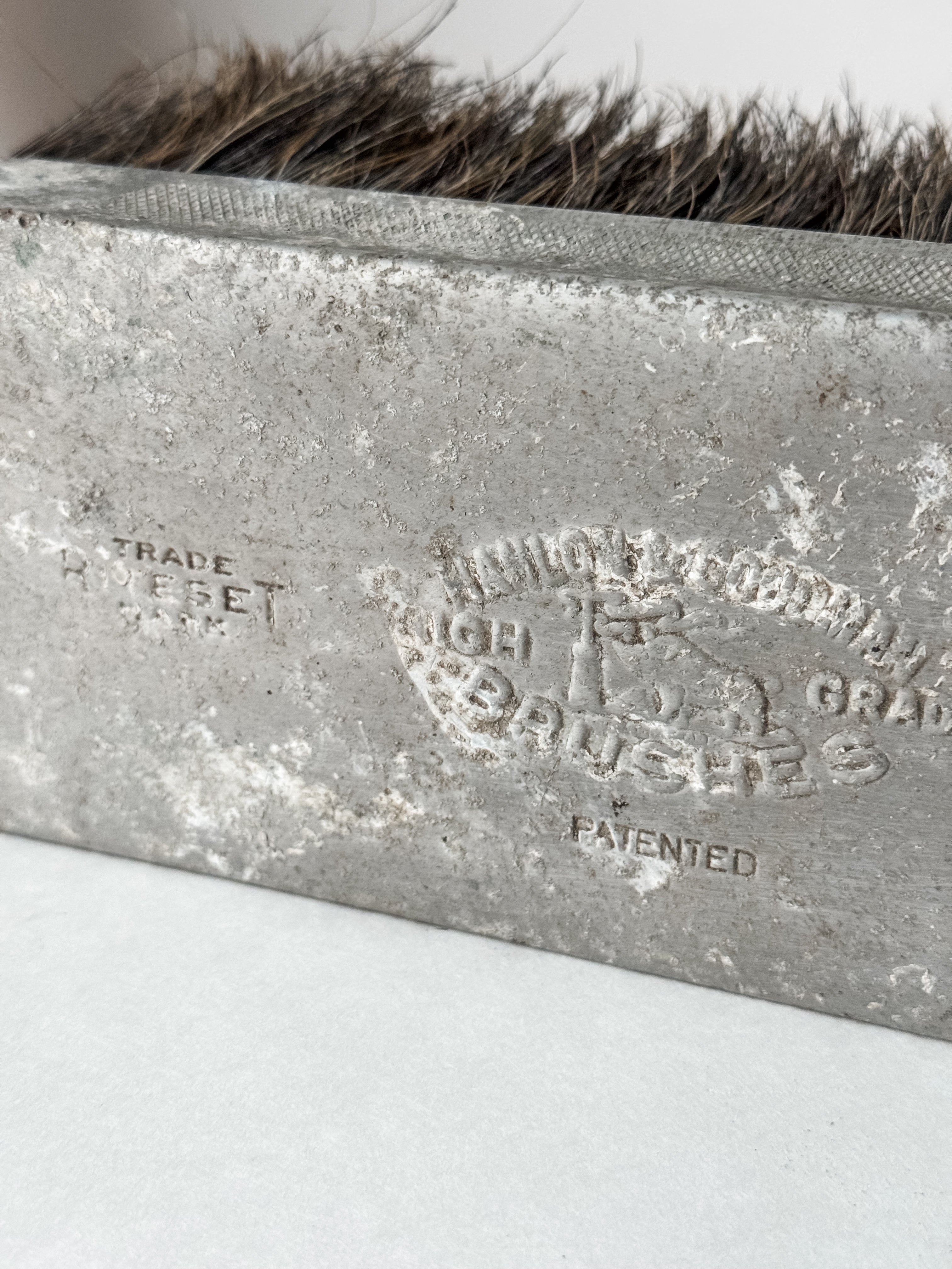 1960s Wall Finishing Brush On Wood Stand