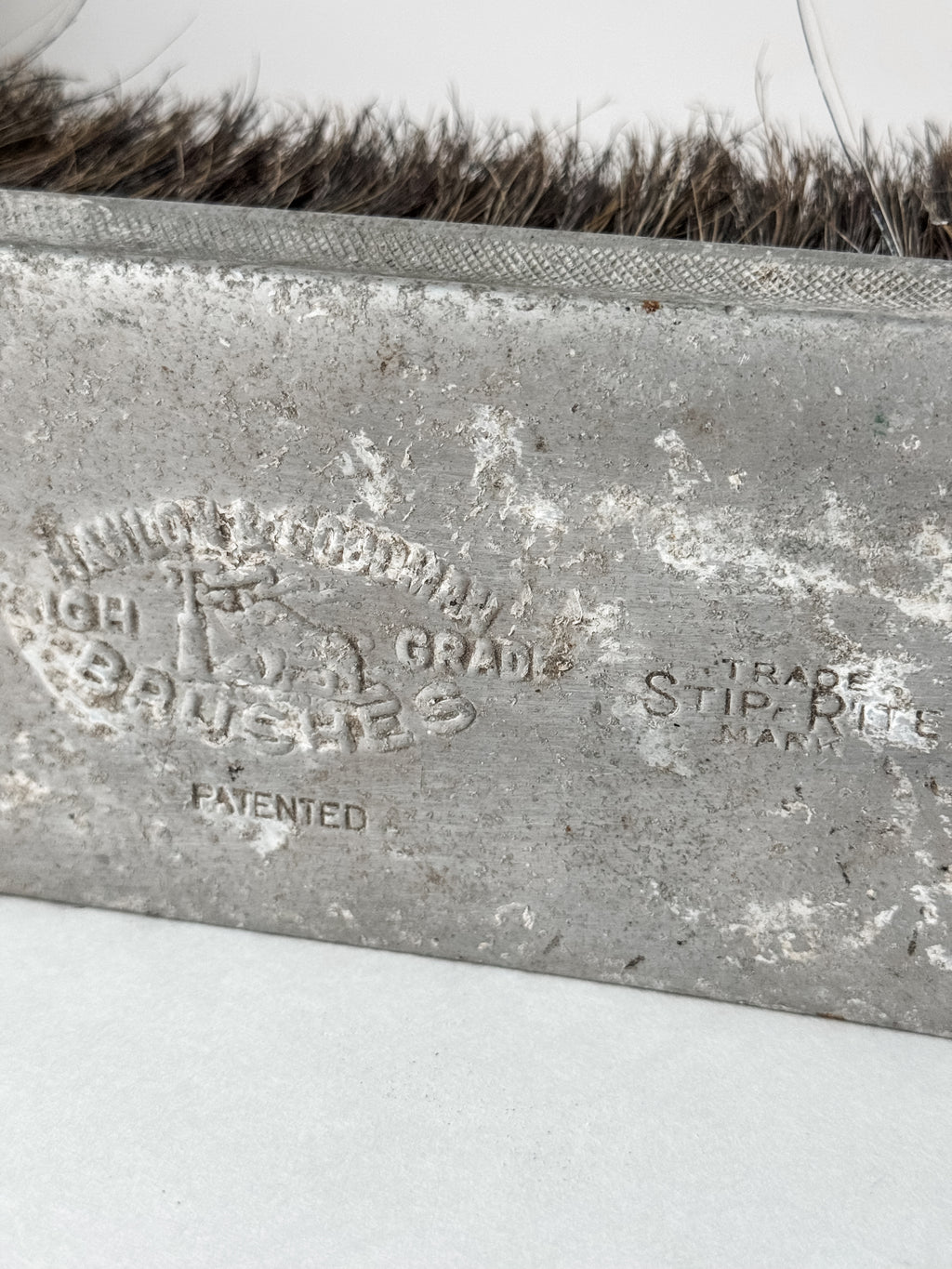 1960s Wall Finishing Brush On Wood Stand