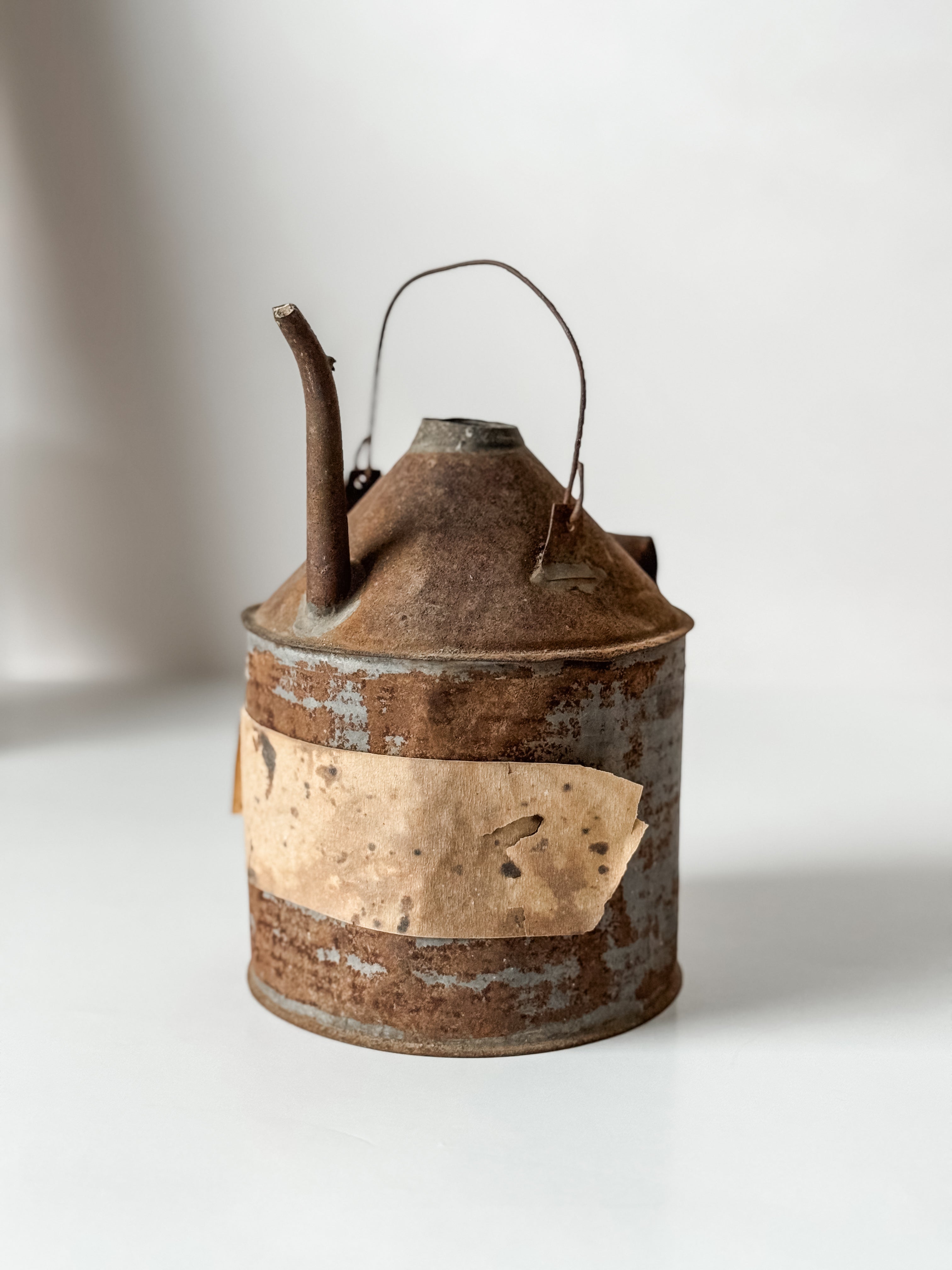Vintage Rusty Railroad Oil or Kerosene Can