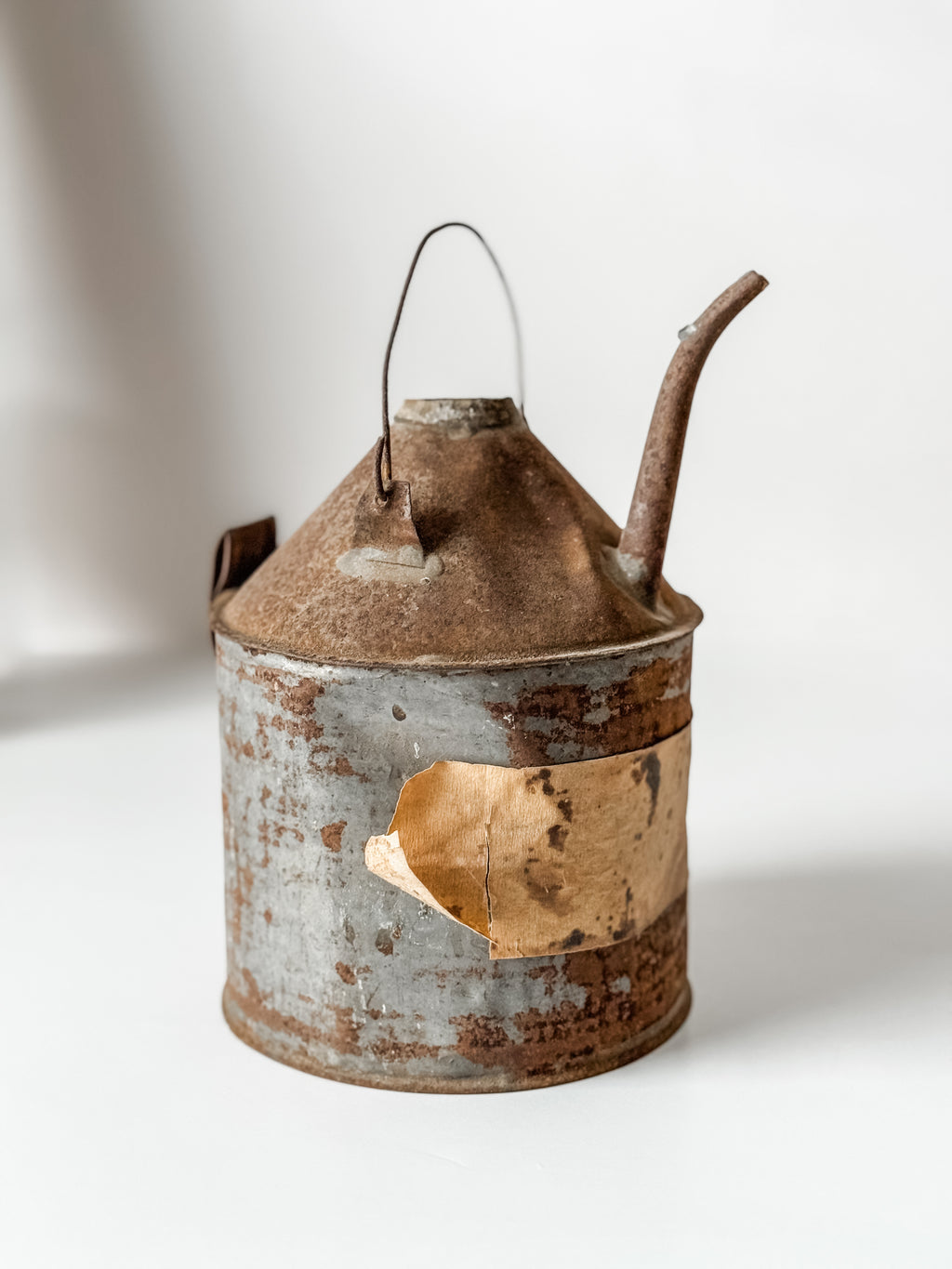 Vintage Rusty Railroad Oil or Kerosene Can