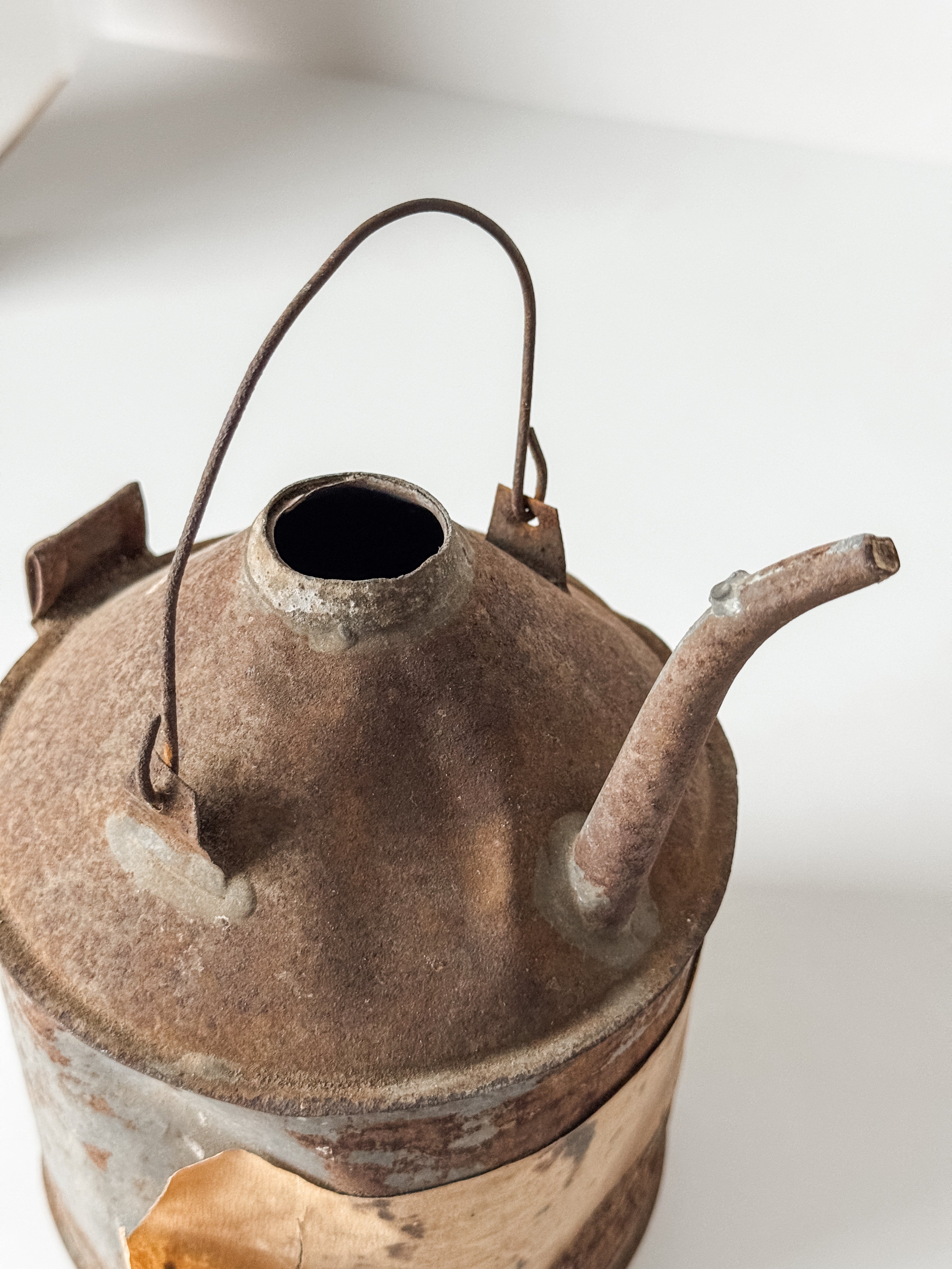 Vintage Rusty Railroad Oil or Kerosene Can
