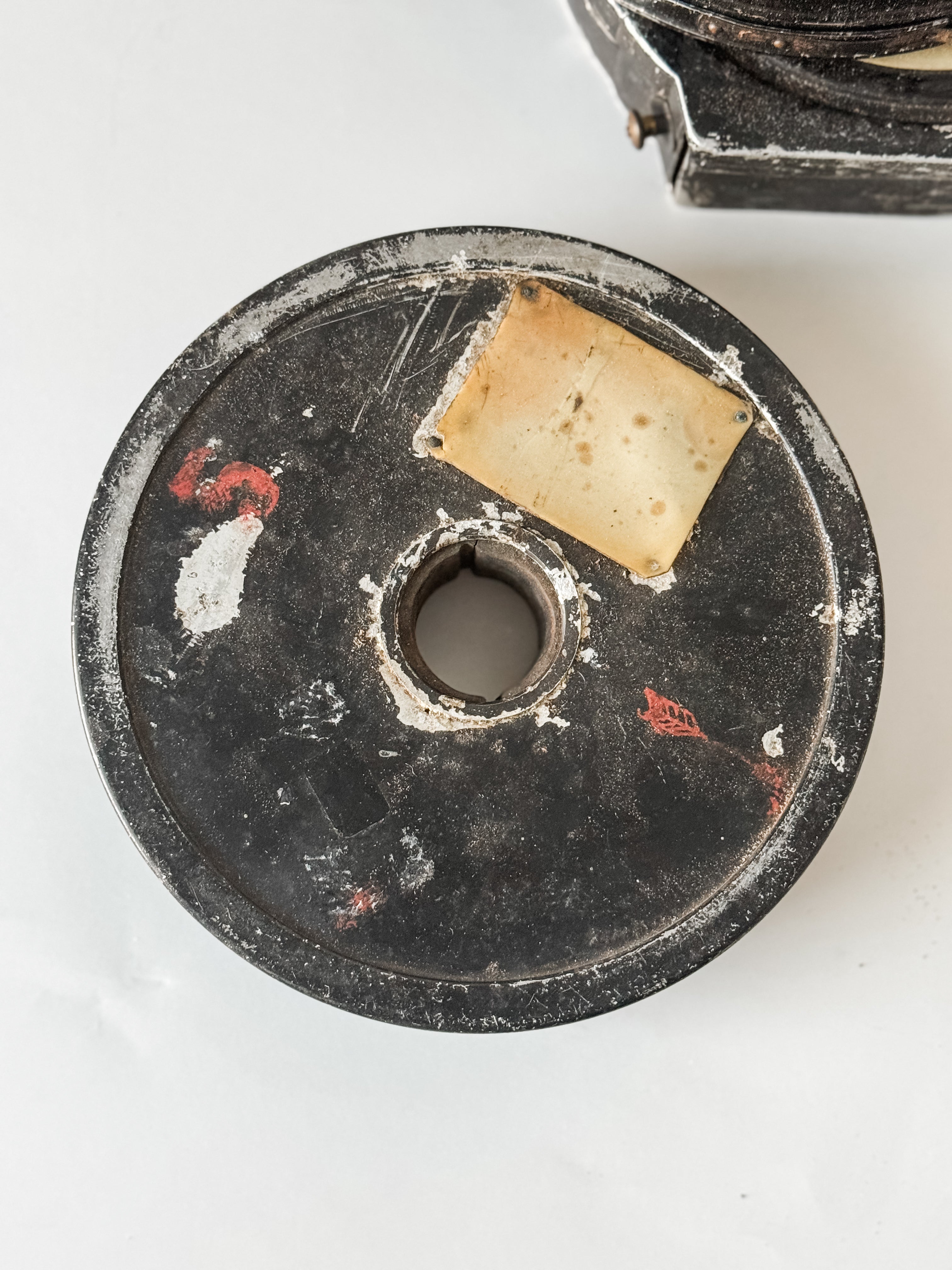 Vintage Black Metal Film Reel Canister