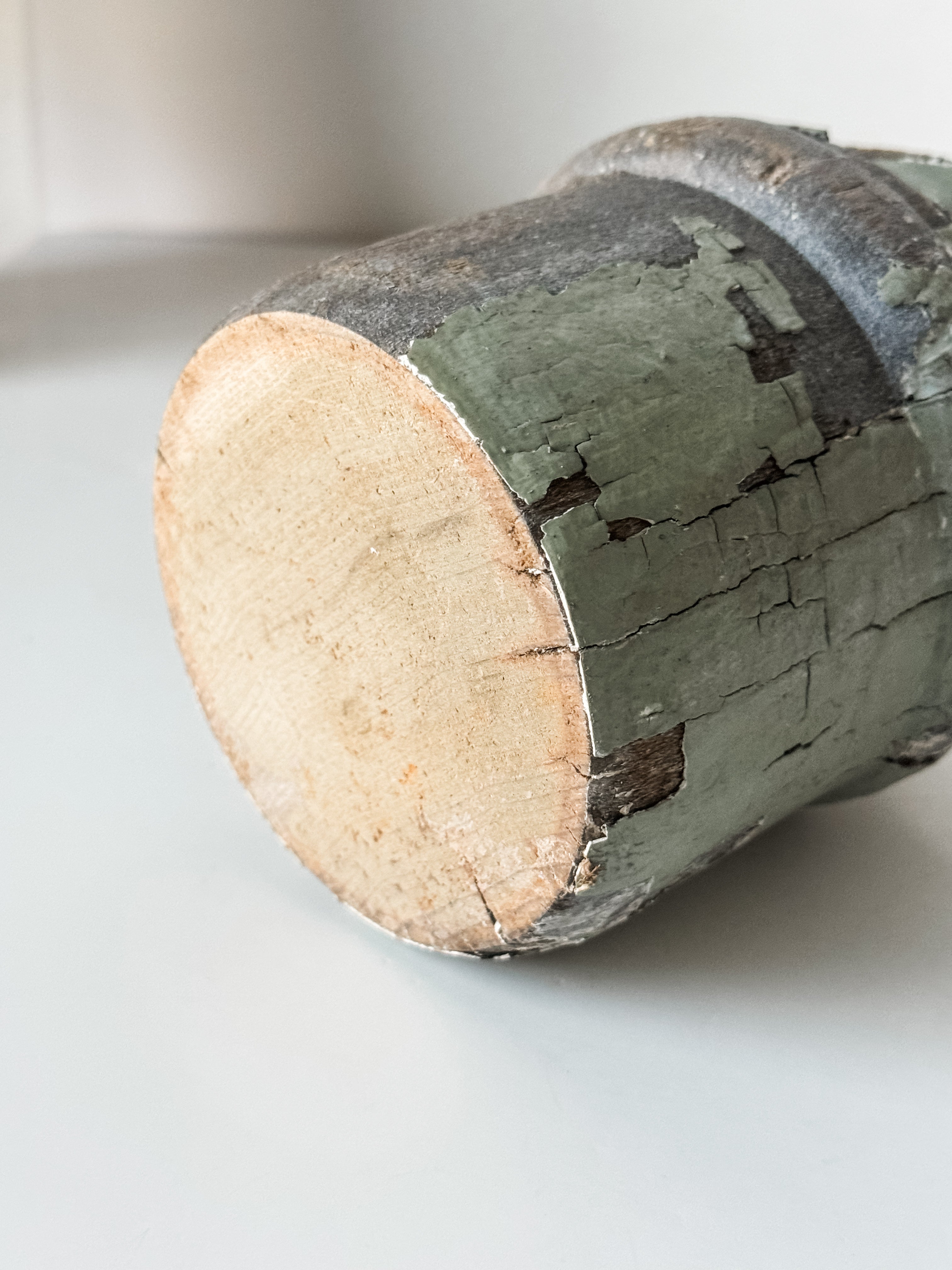 Vintage Pale Green Column Salvage Piece Riser