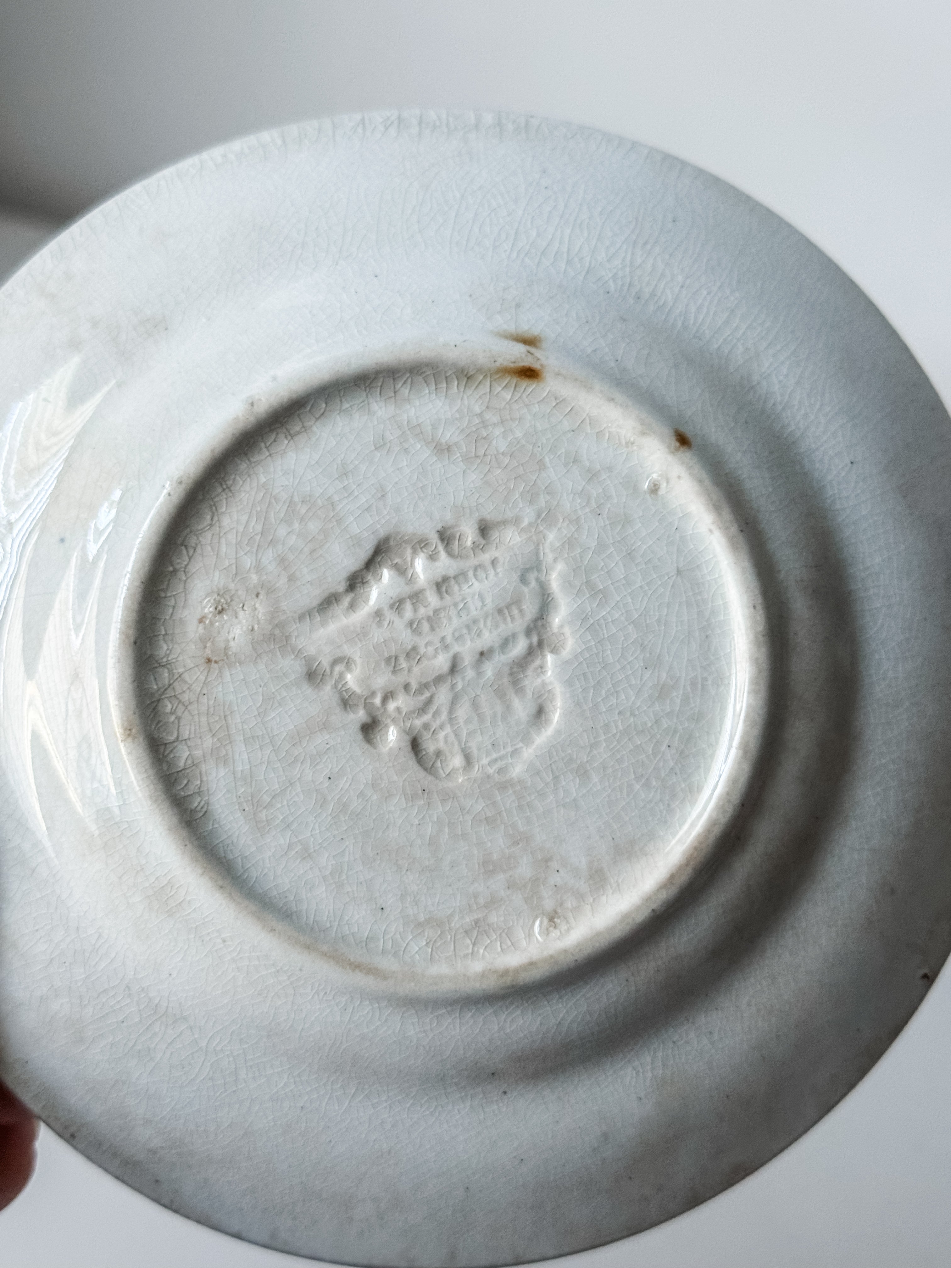 Set Of Two Antique English Ironstone Child's Plates