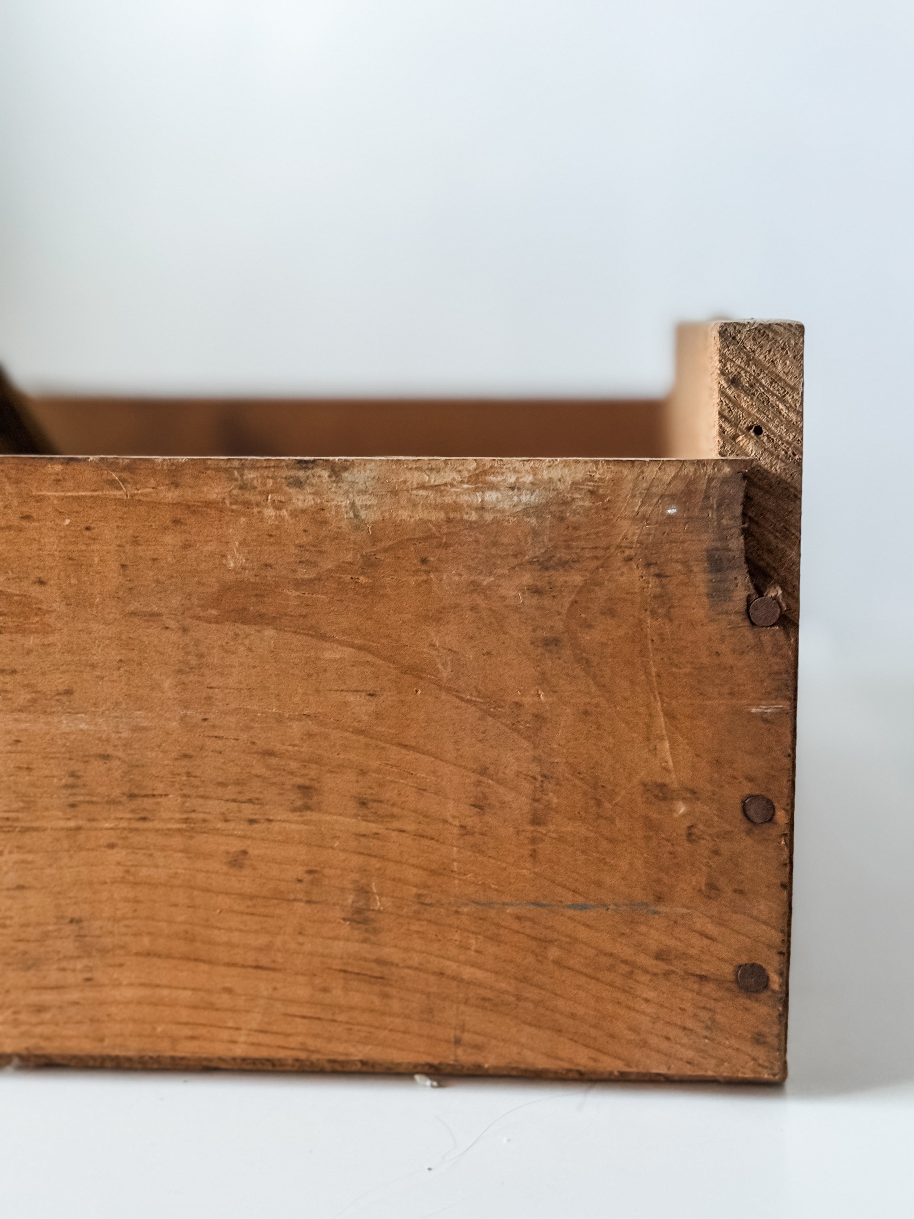 Vintage Wood Produce Crate With Red Graphics