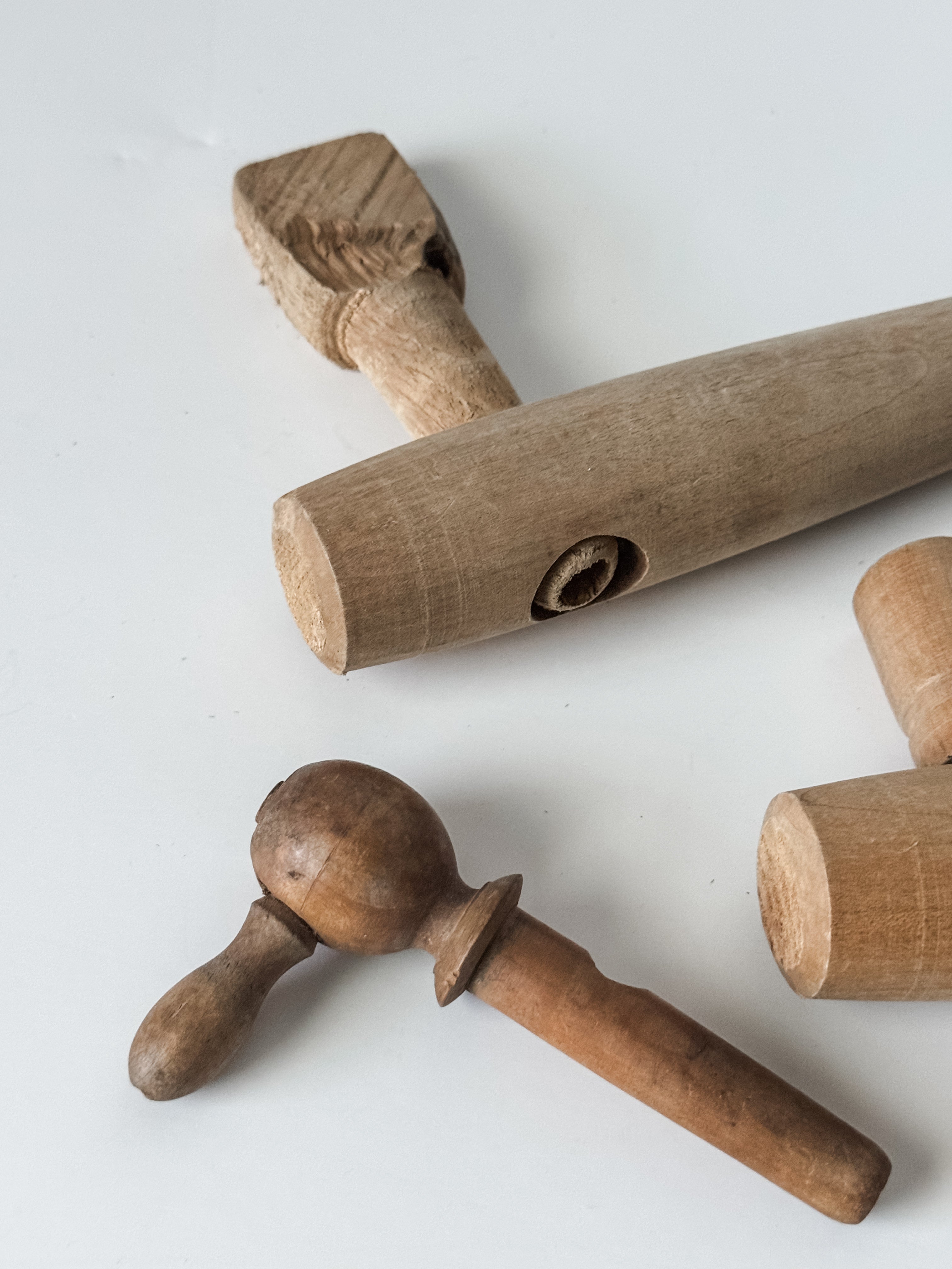 Collection Of Vintage Old World Wood Barrel Taps