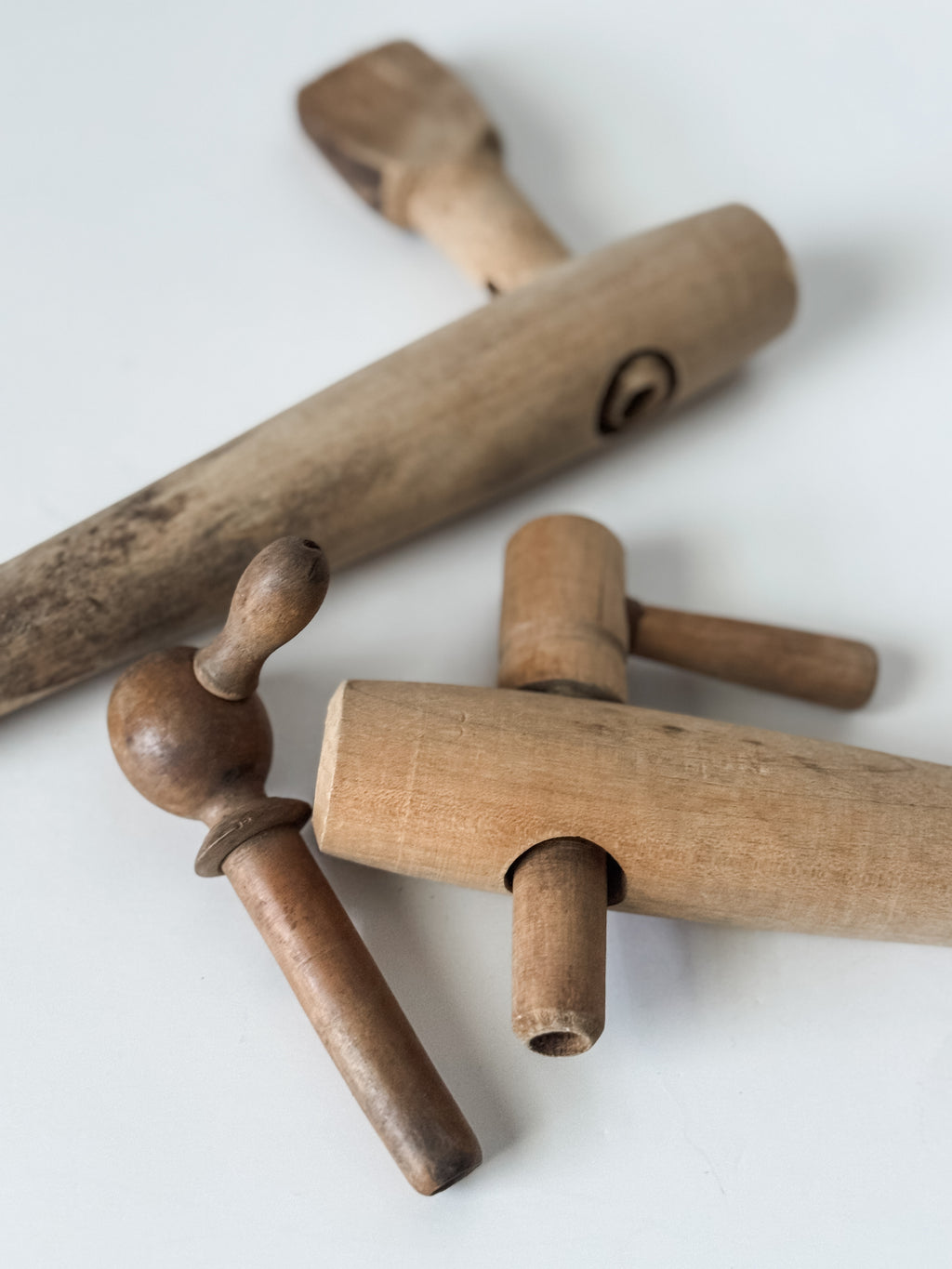 Collection Of Vintage Old World Wood Barrel Taps
