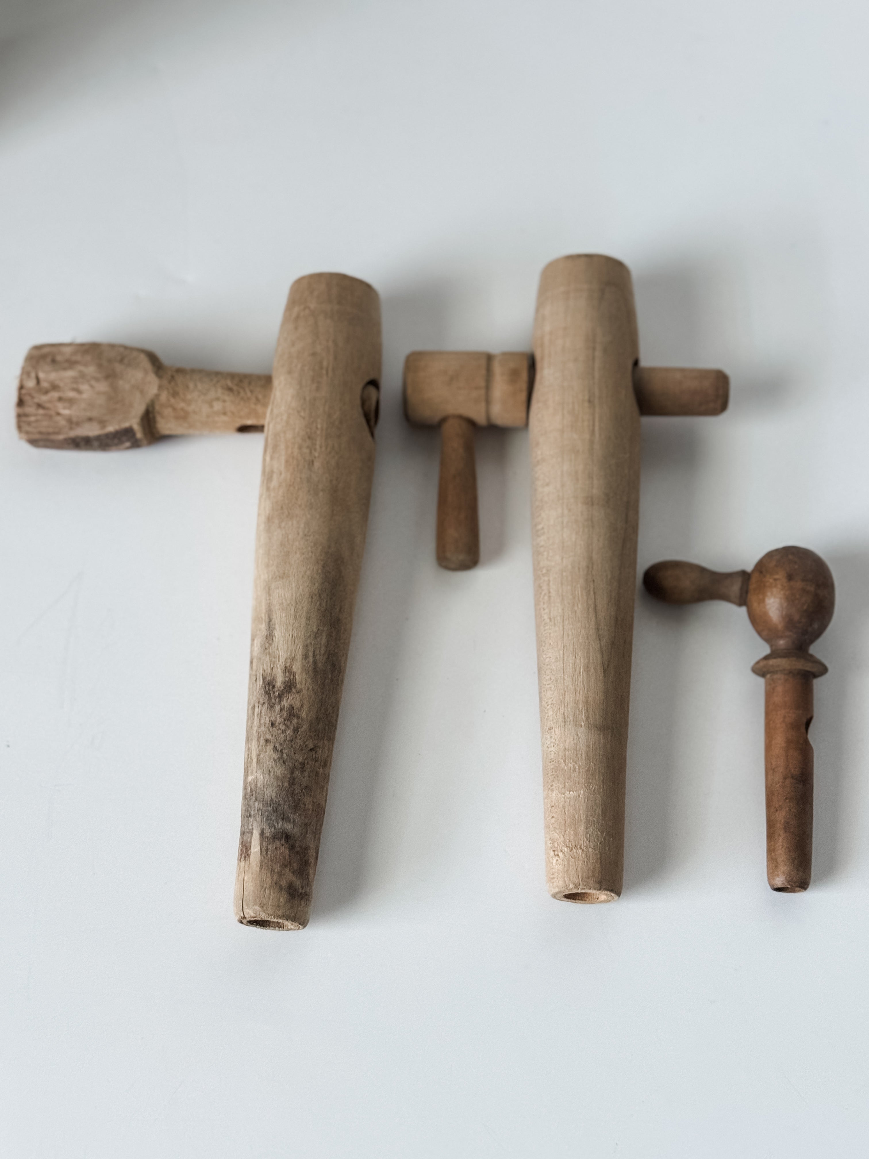 Collection Of Vintage Old World Wood Barrel Taps