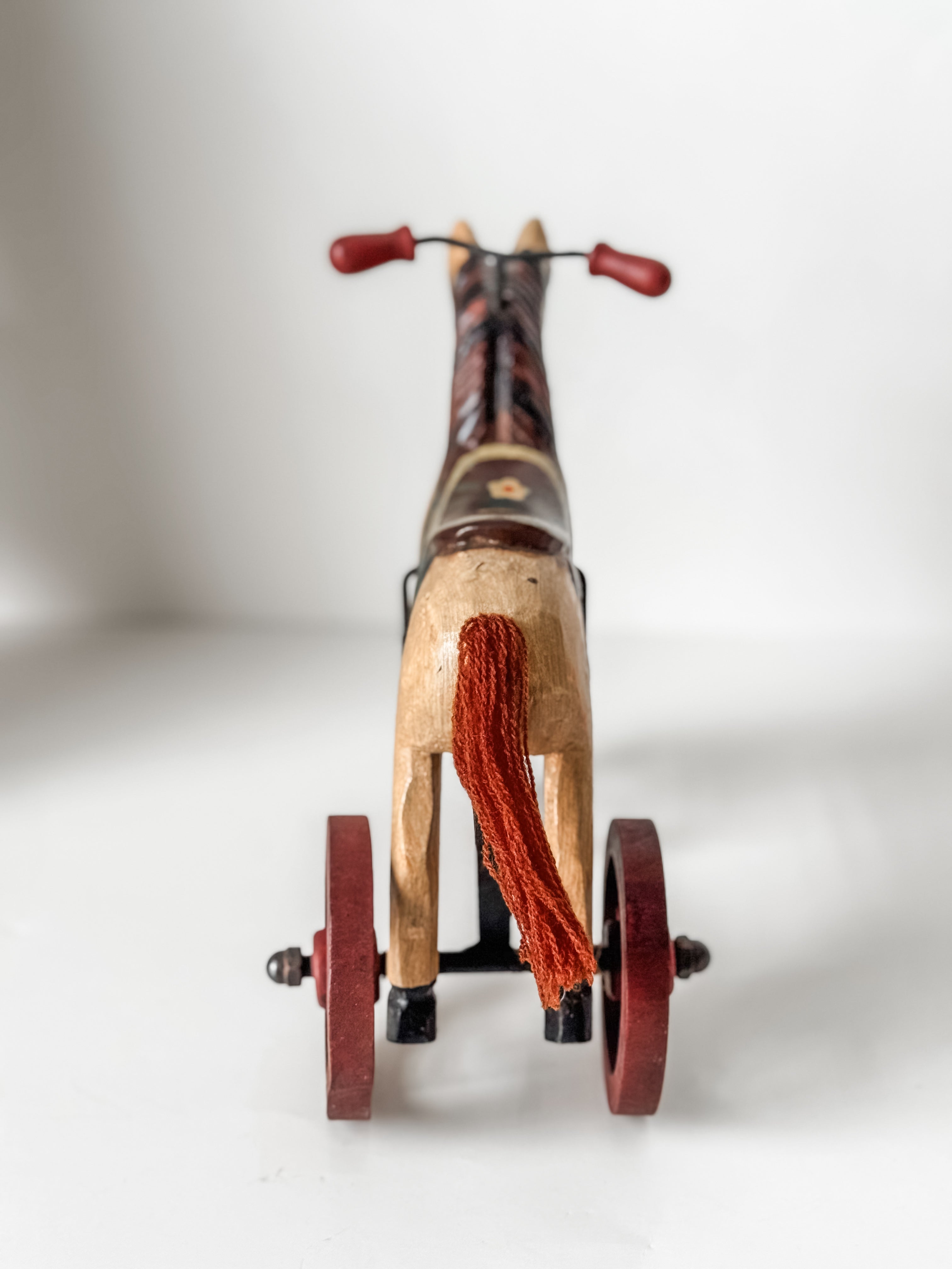 Vintage Carved Wood Folk Art Style Horse Toy