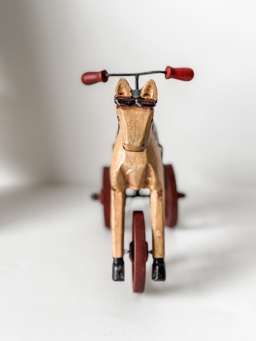 Vintage Carved Wood Folk Art Style Horse Toy