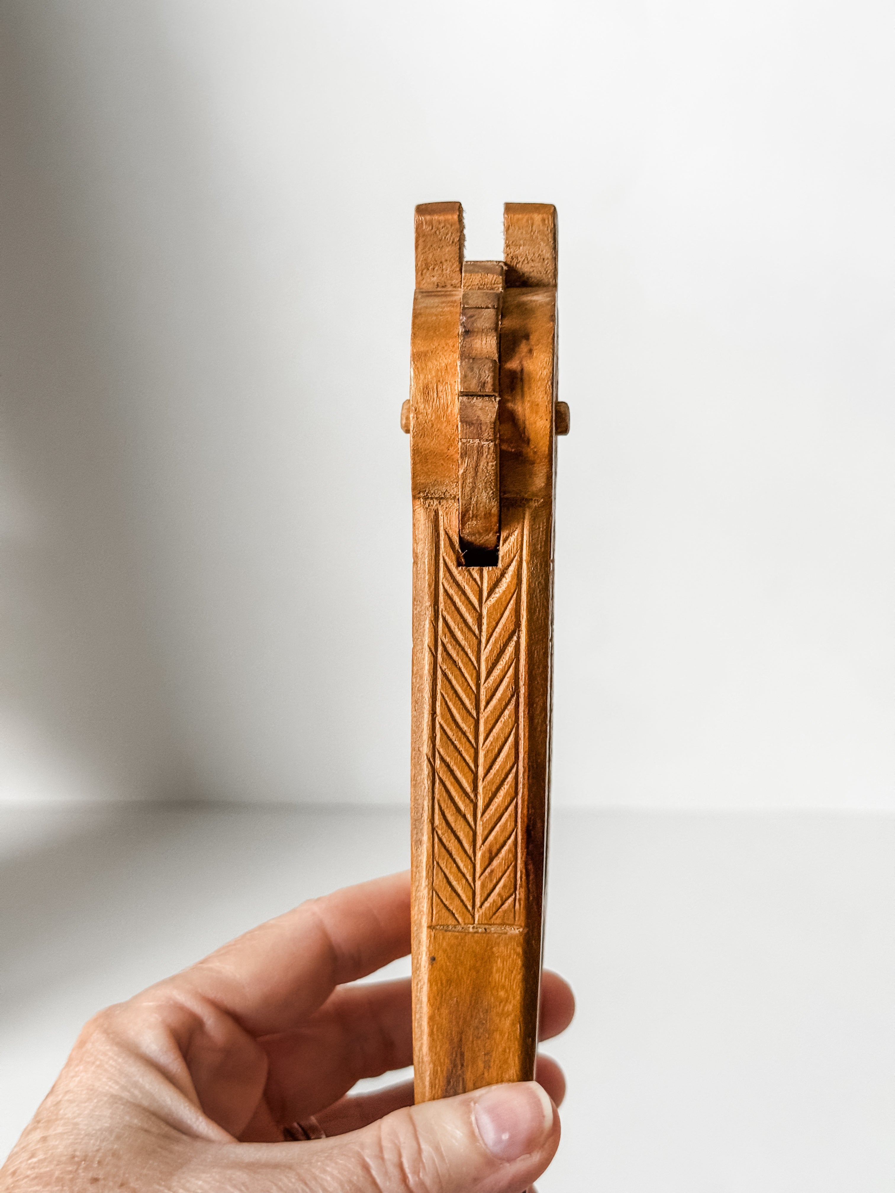 Vintage Scandinavian Carved Wood Nutcracker