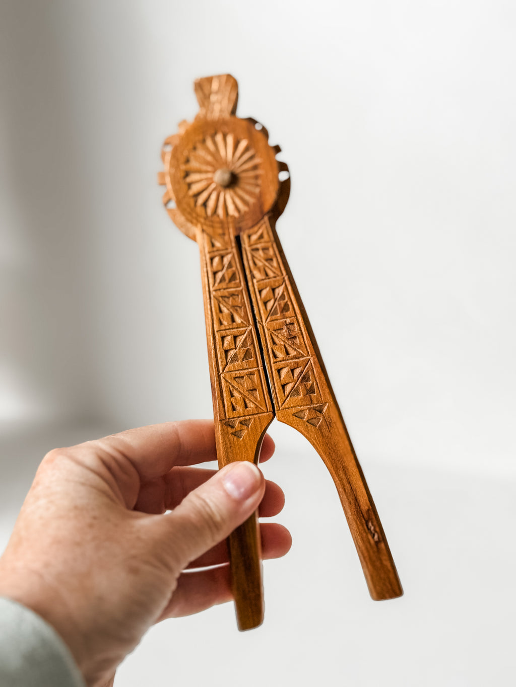 Vintage Scandinavian Carved Wood Nutcracker