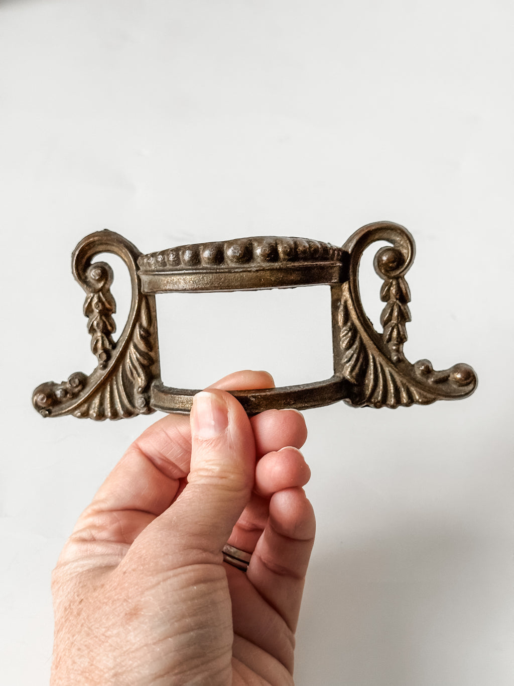 Antique French Brass Drawer Or Cabinet Pull