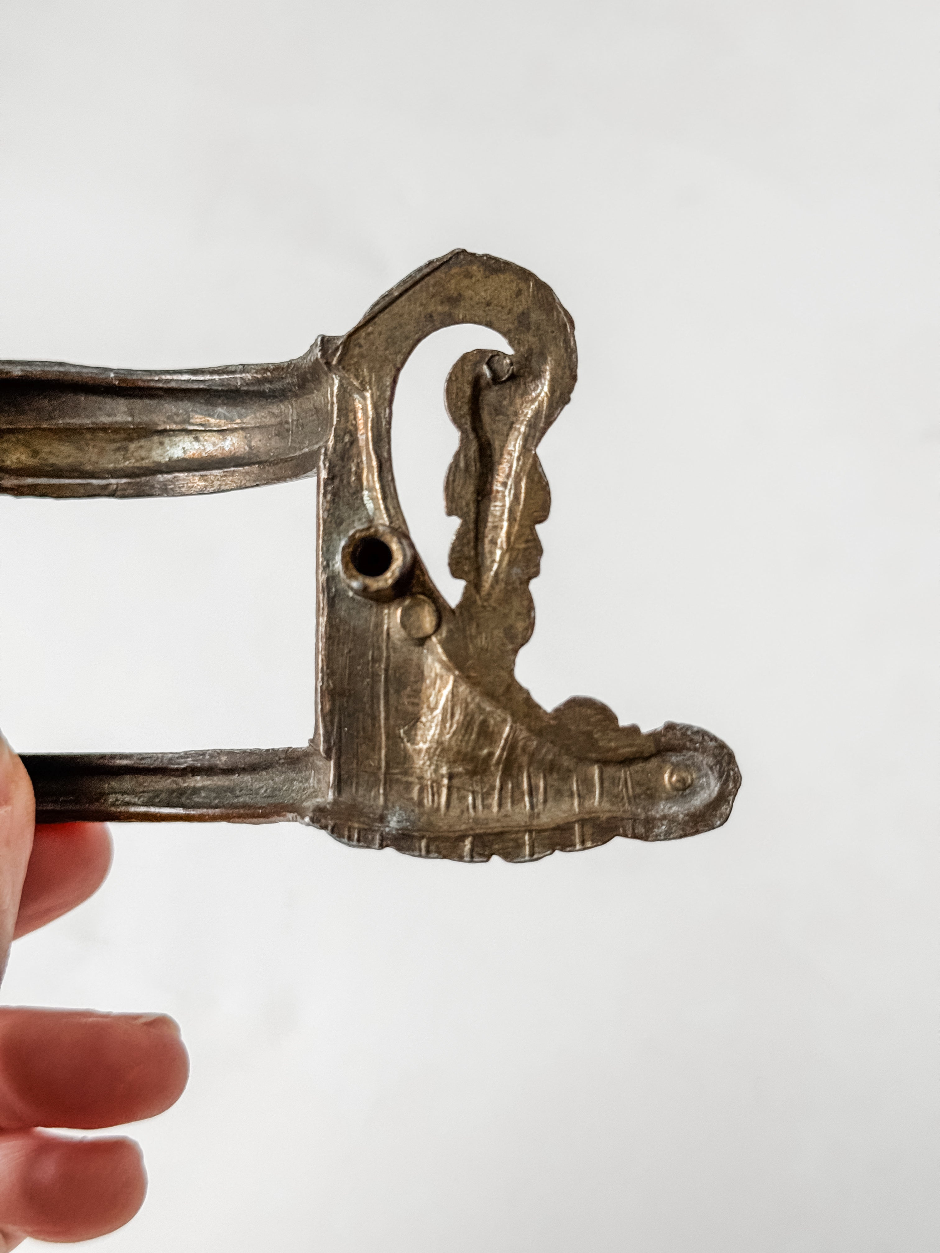 Antique French Brass Drawer Or Cabinet Pull