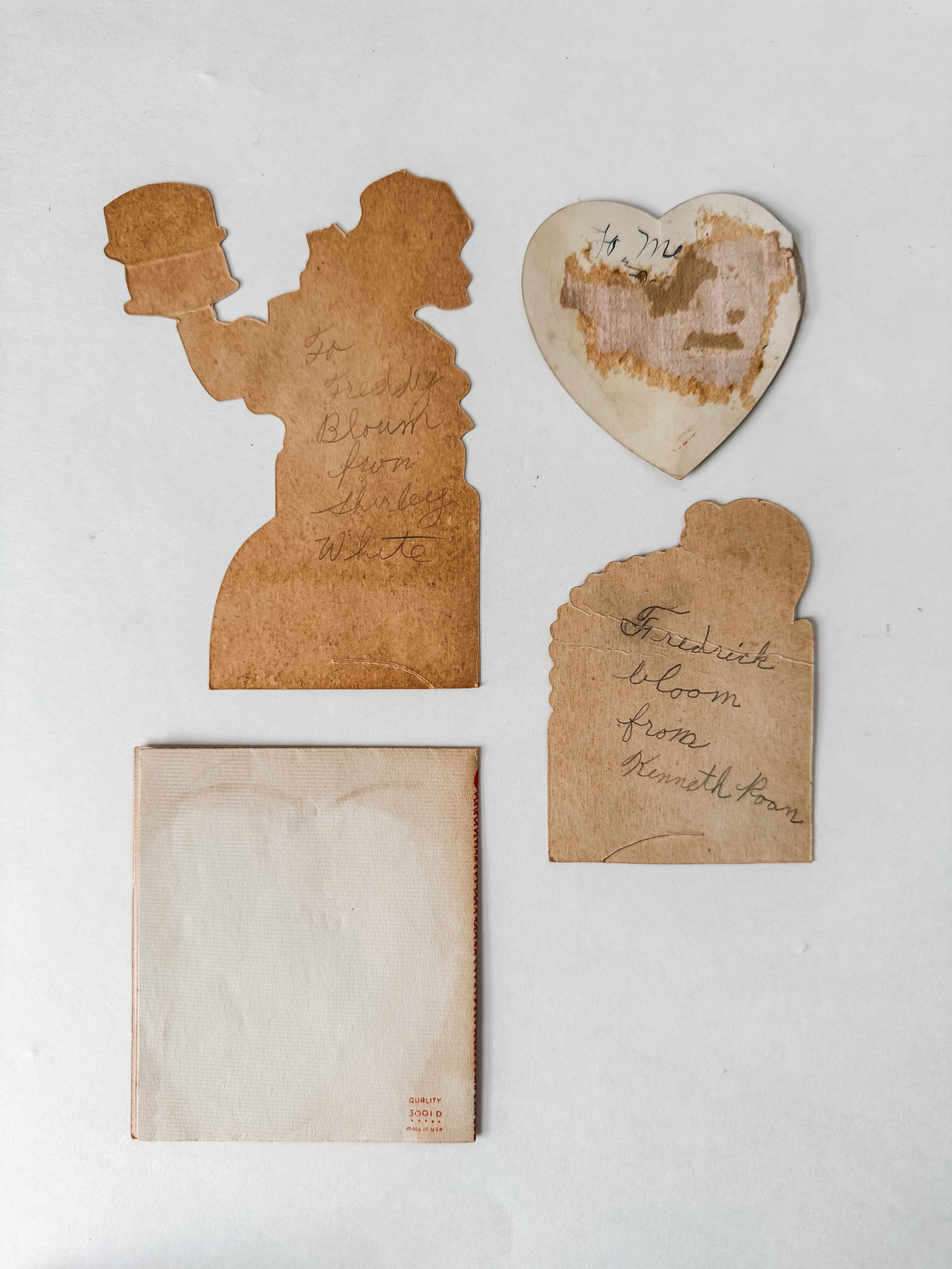 Vintage Cardstock Graphic Valentine Cards