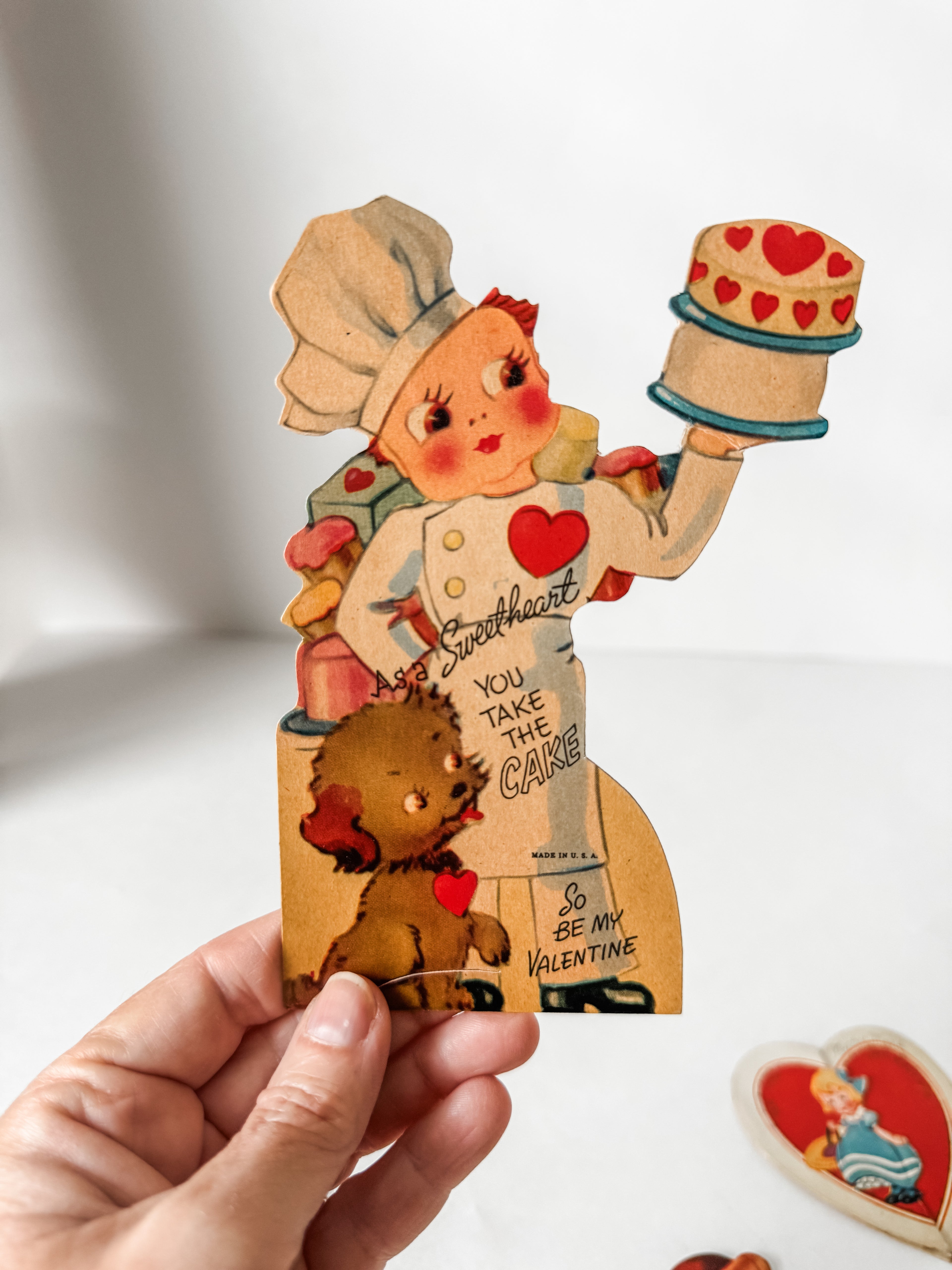 Vintage Cardstock Graphic Valentine Cards