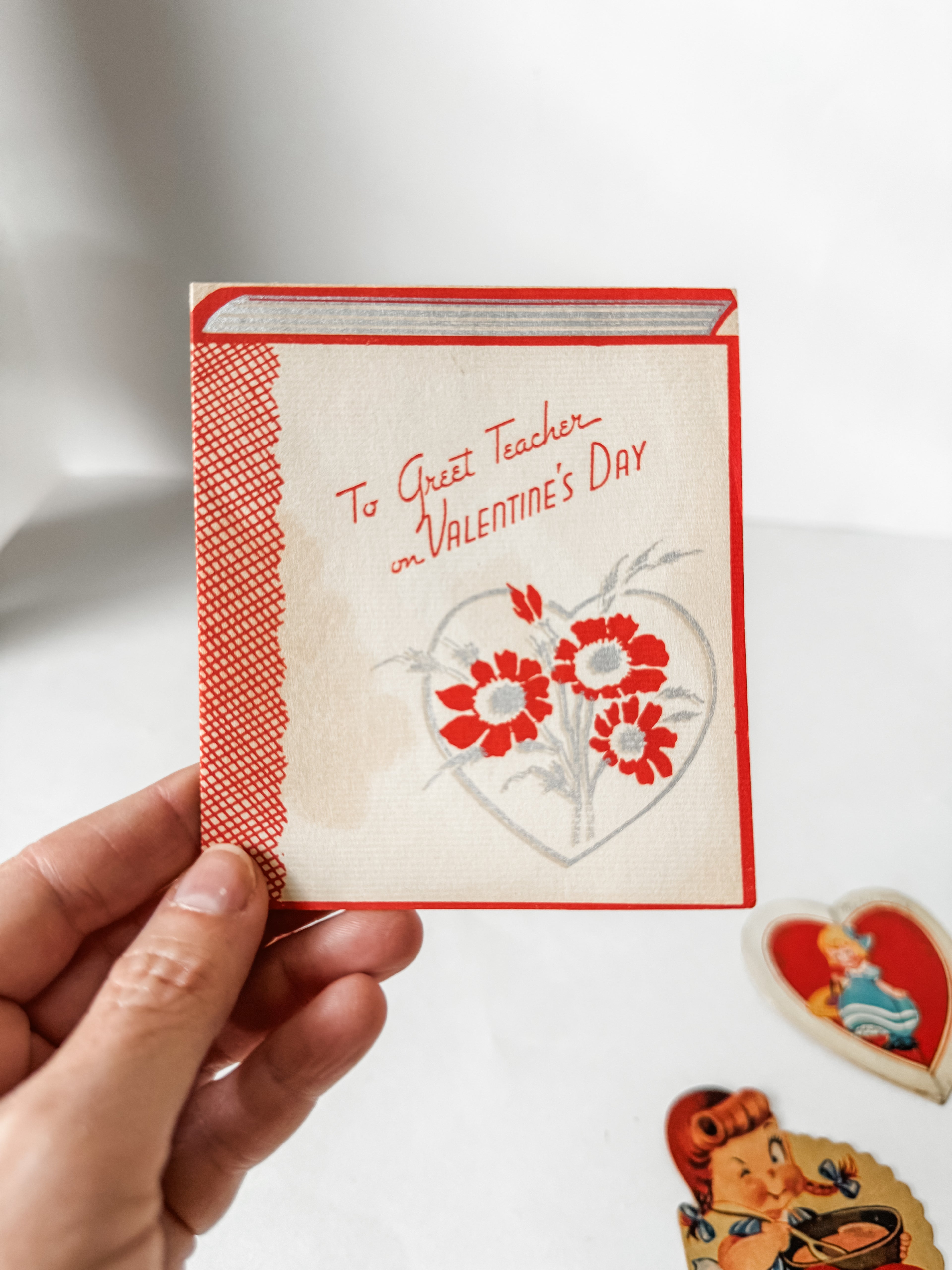 Vintage Cardstock Graphic Valentine Cards