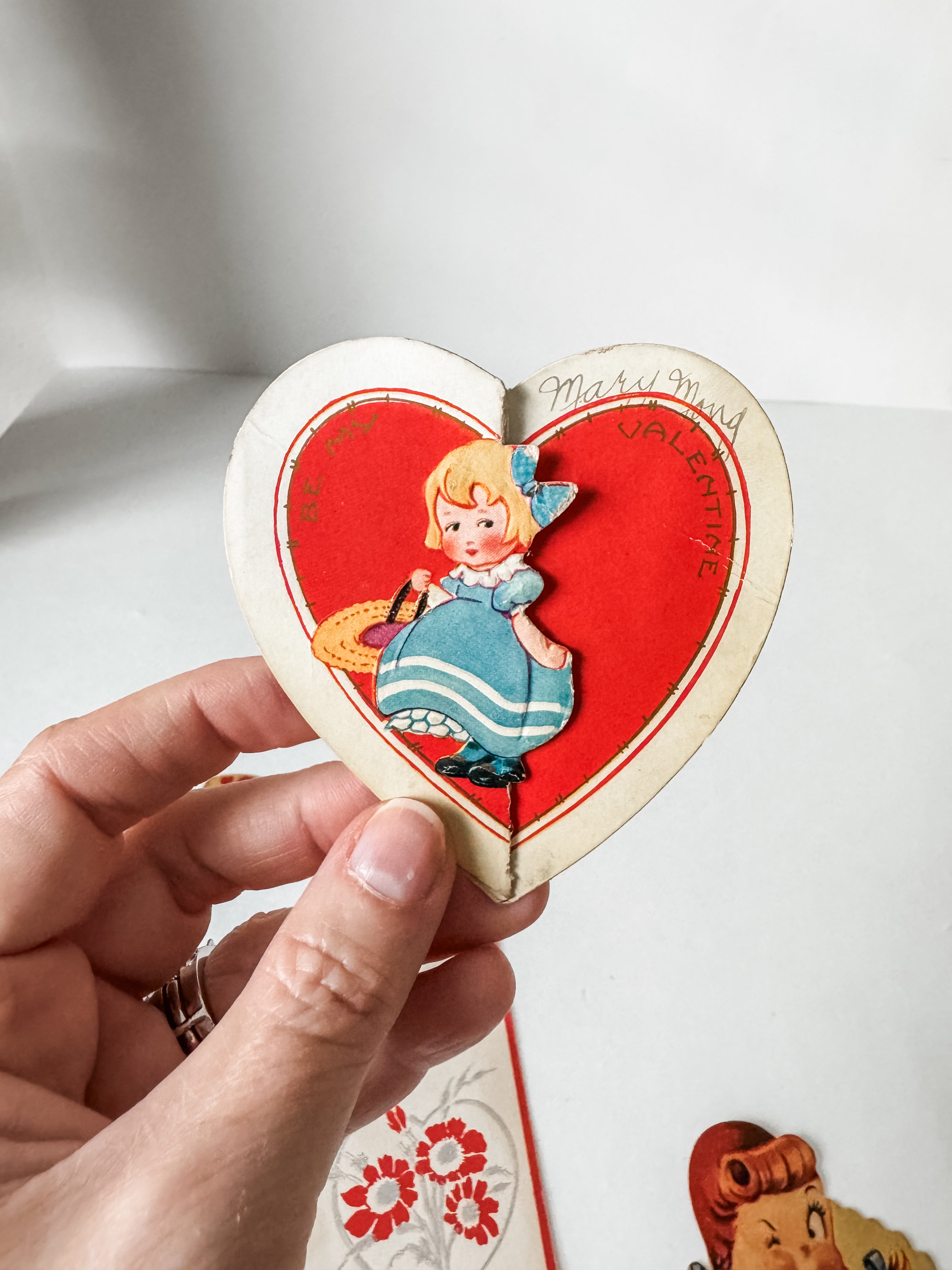 Vintage Cardstock Graphic Valentine Cards