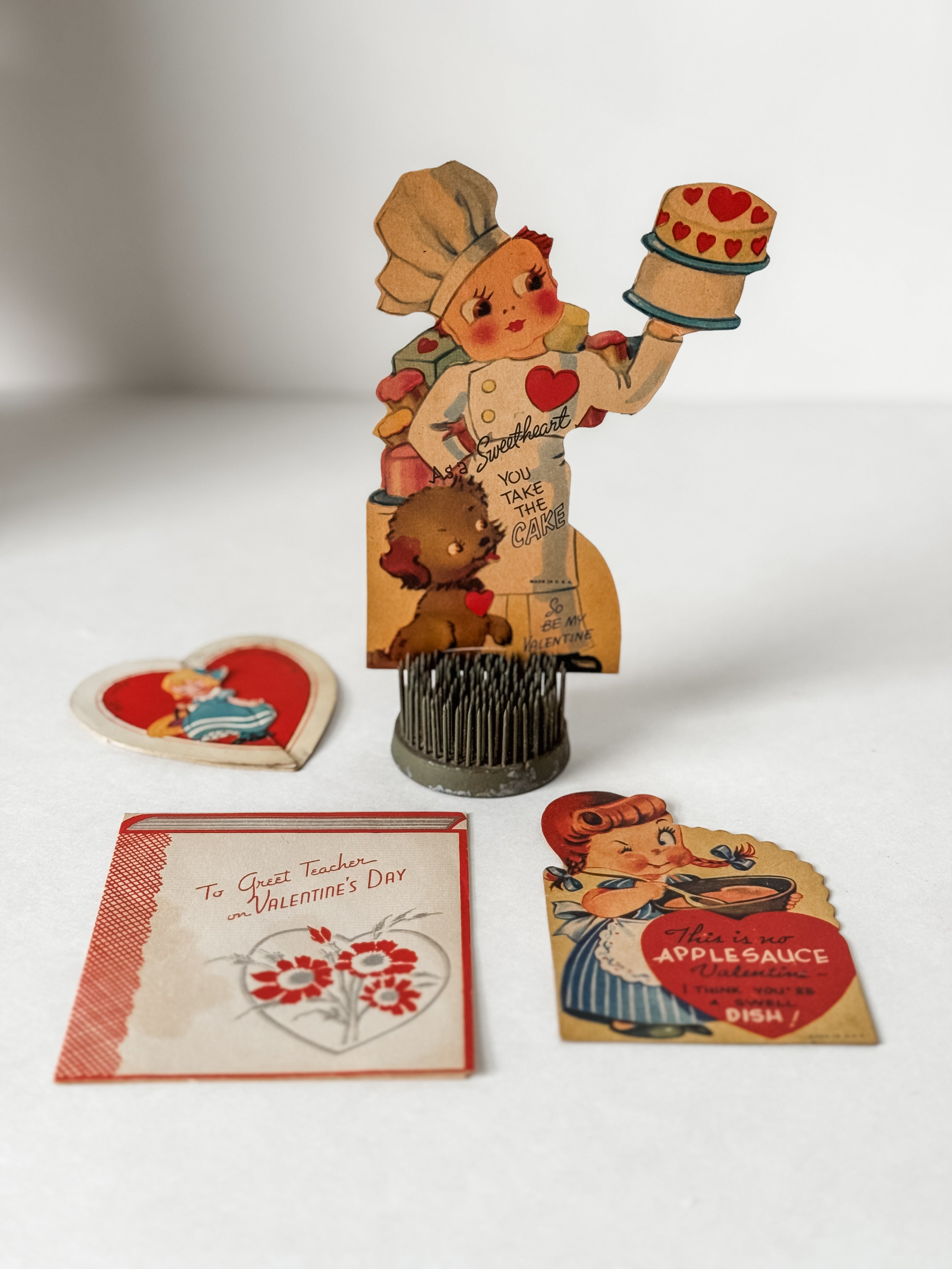 Vintage Cardstock Graphic Valentine Cards