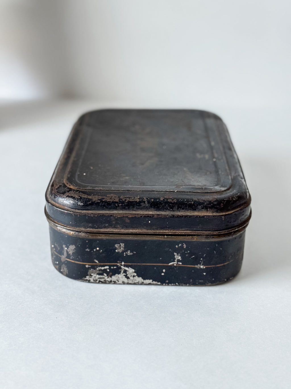 Antique Toleware Spice Tin With Six Spice Canisters