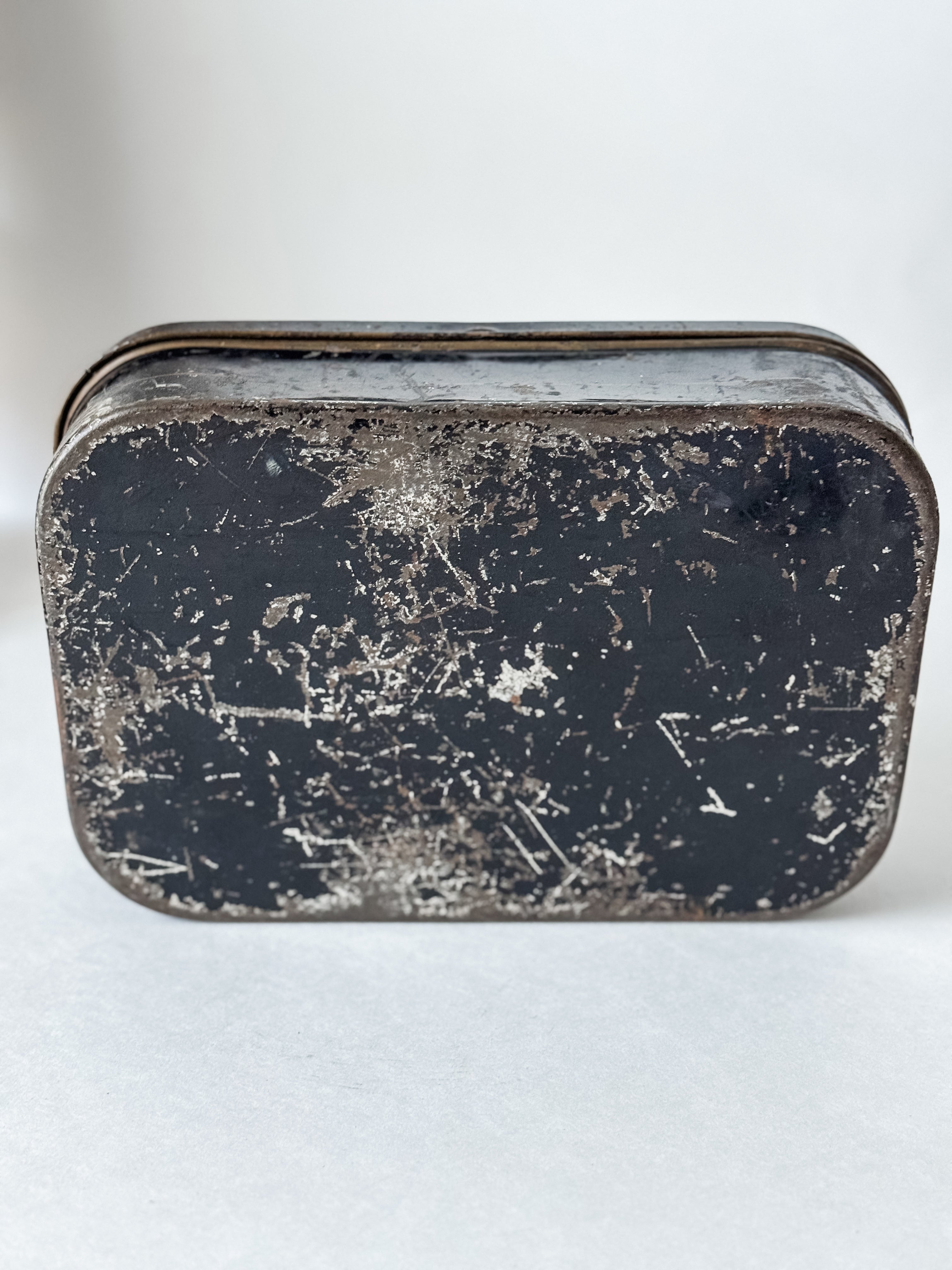 Antique Toleware Spice Tin With Six Spice Canisters