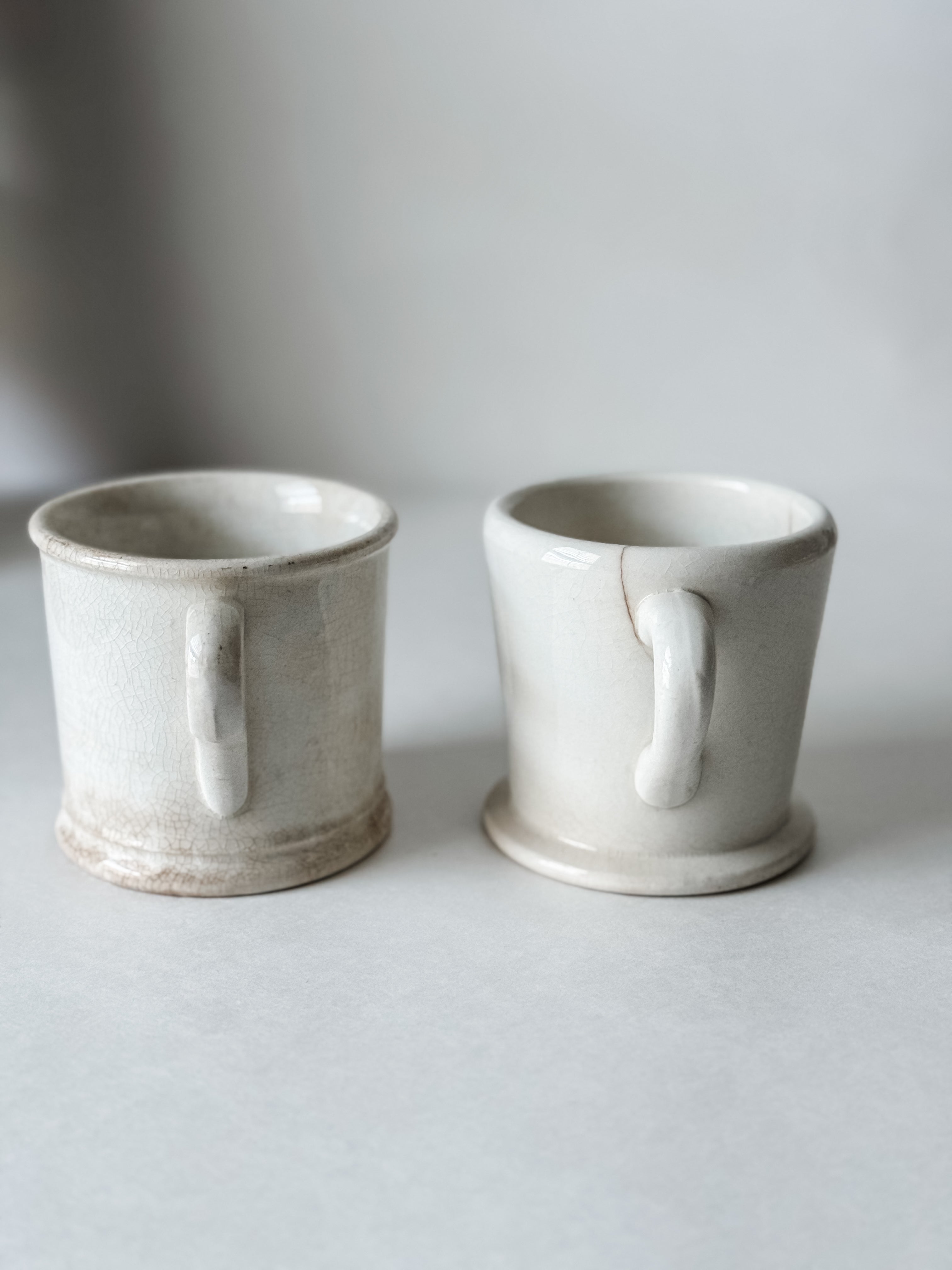 Antique Chunky White Ironstone Mug