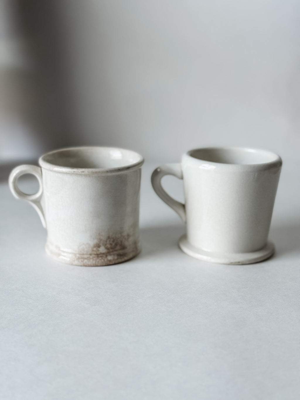 Antique Chunky White Ironstone Mug