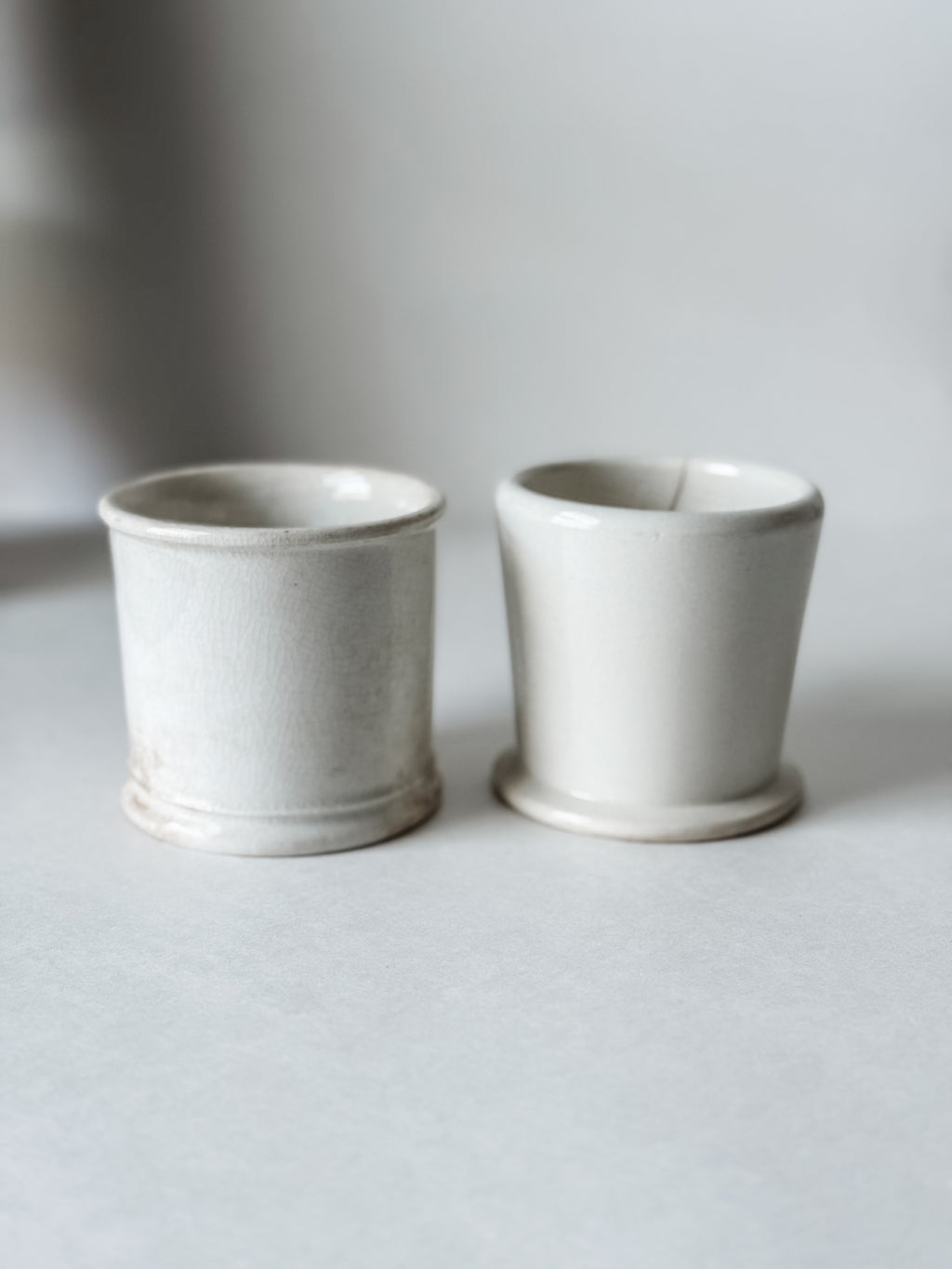Antique Chunky White Ironstone Mug