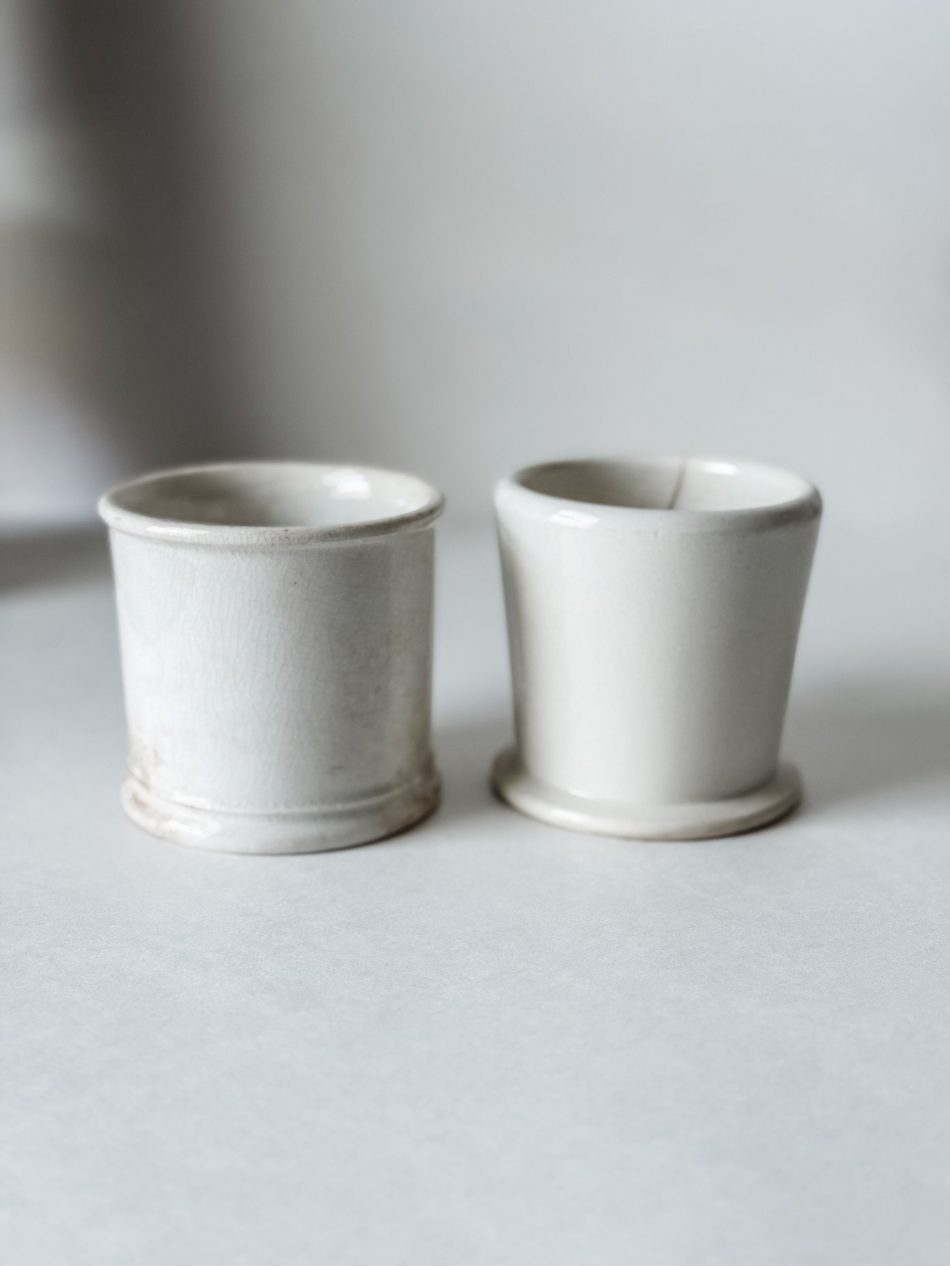 Antique Chunky White Ironstone Mug