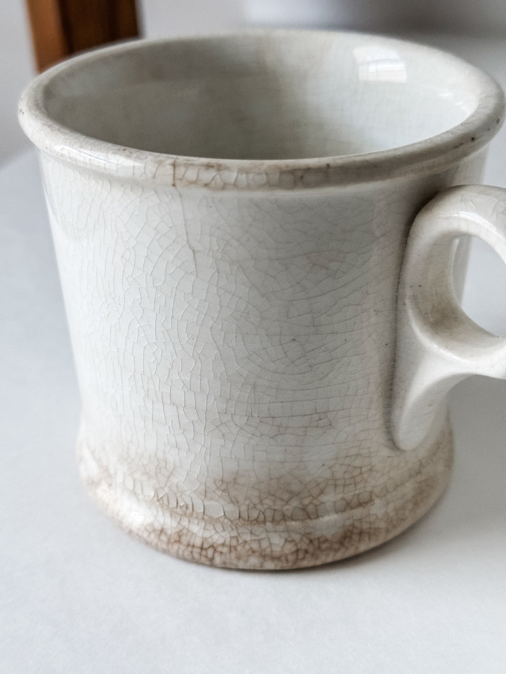 Antique Chunky White Ironstone Mug