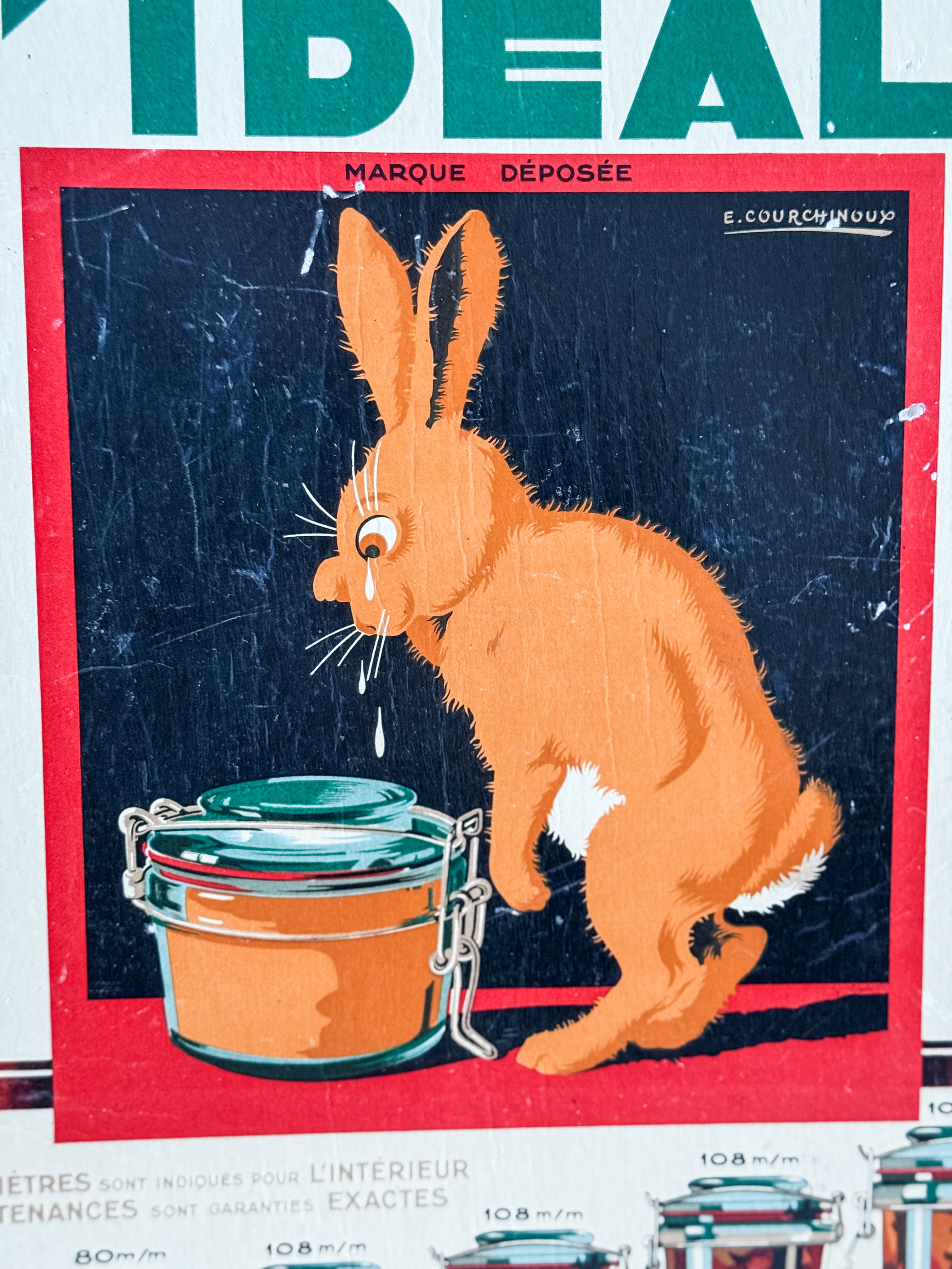 1930s French Cardboard Store Display Ad