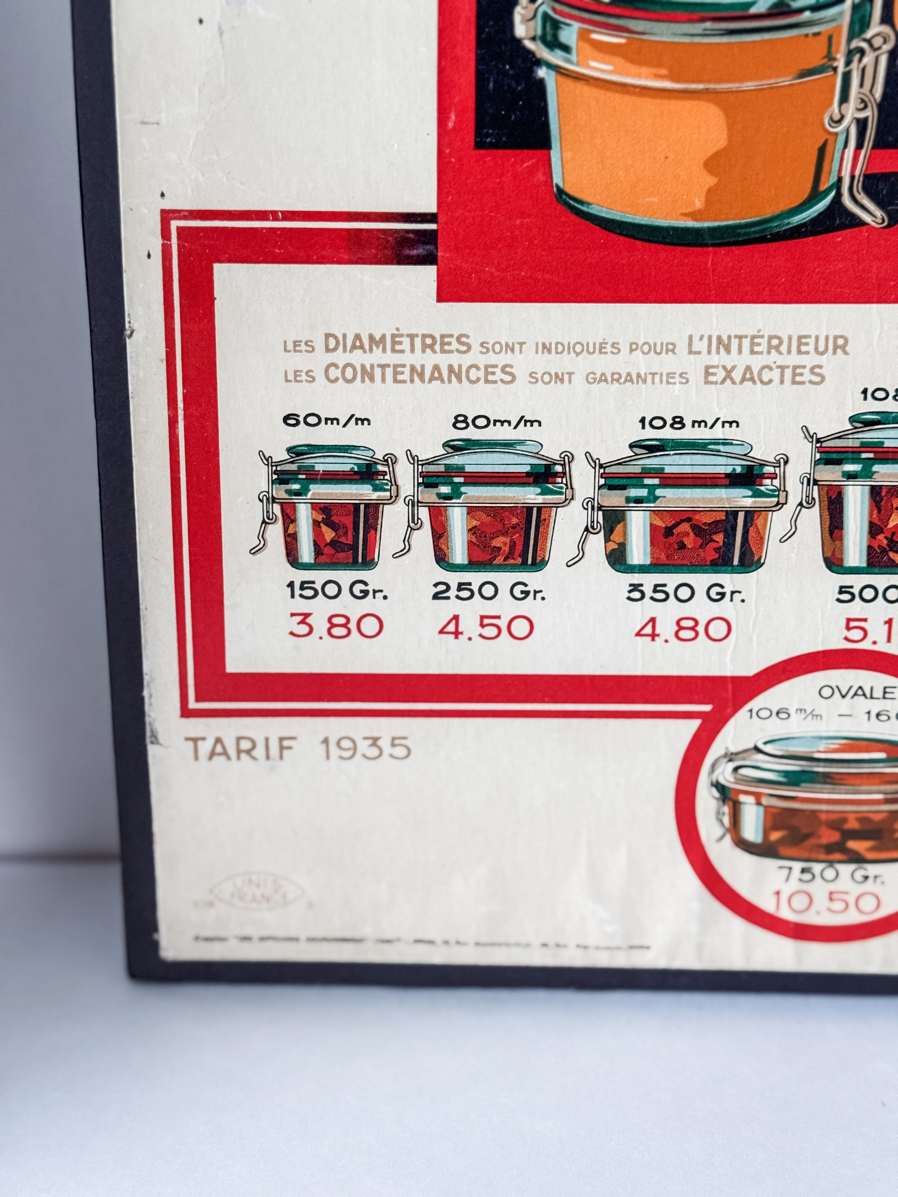 1930s French Cardboard Store Display Ad