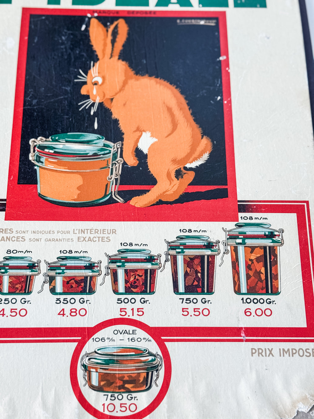 1930s French Cardboard Store Display Ad