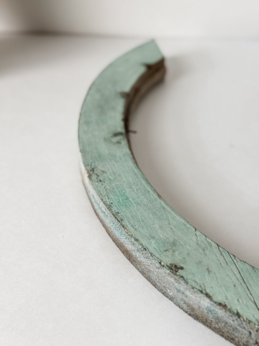 Old Chippy Mint Green Arched Wood Salvage Piece